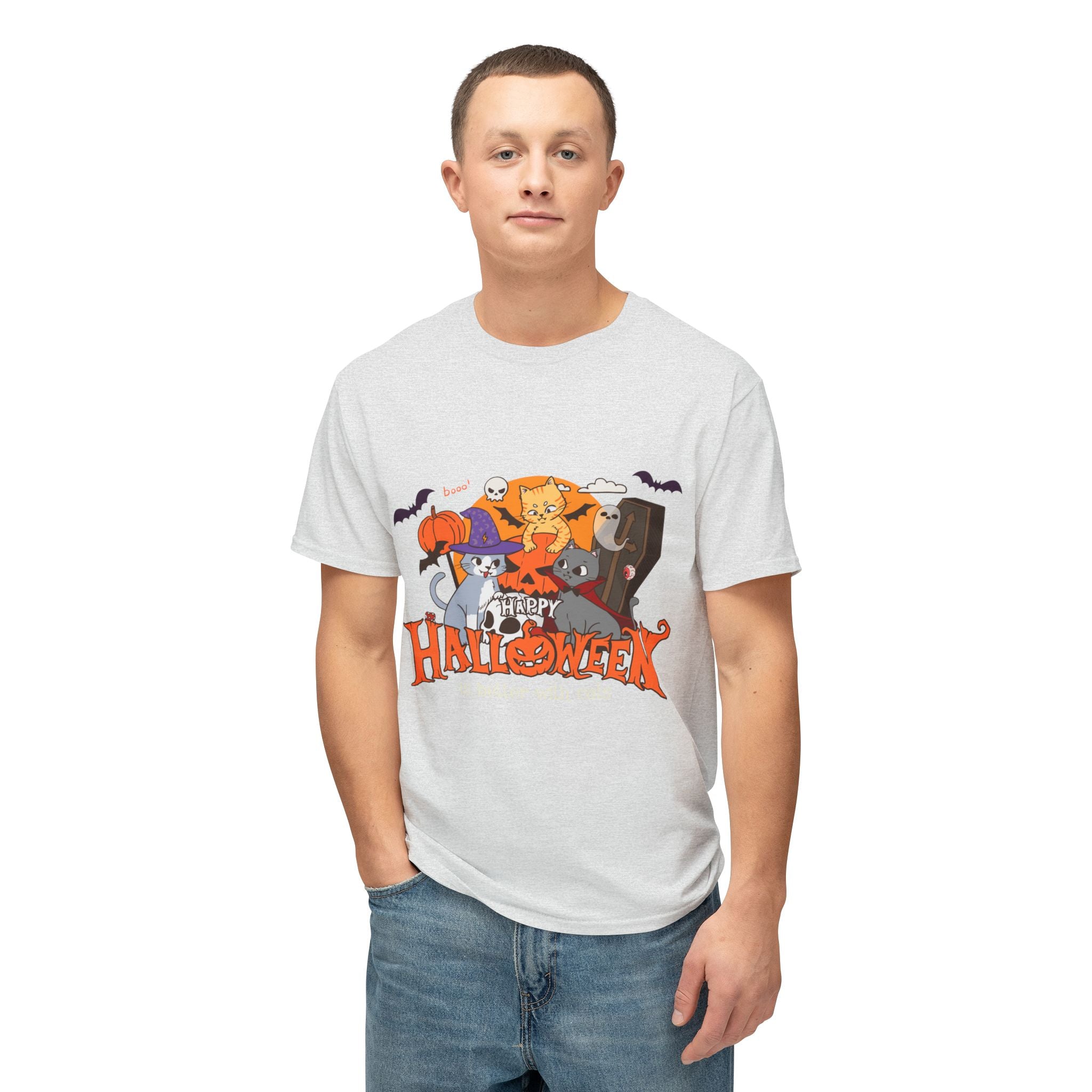 Halloween is Better with Cats | Unisex HD Cotton™ T-shirt