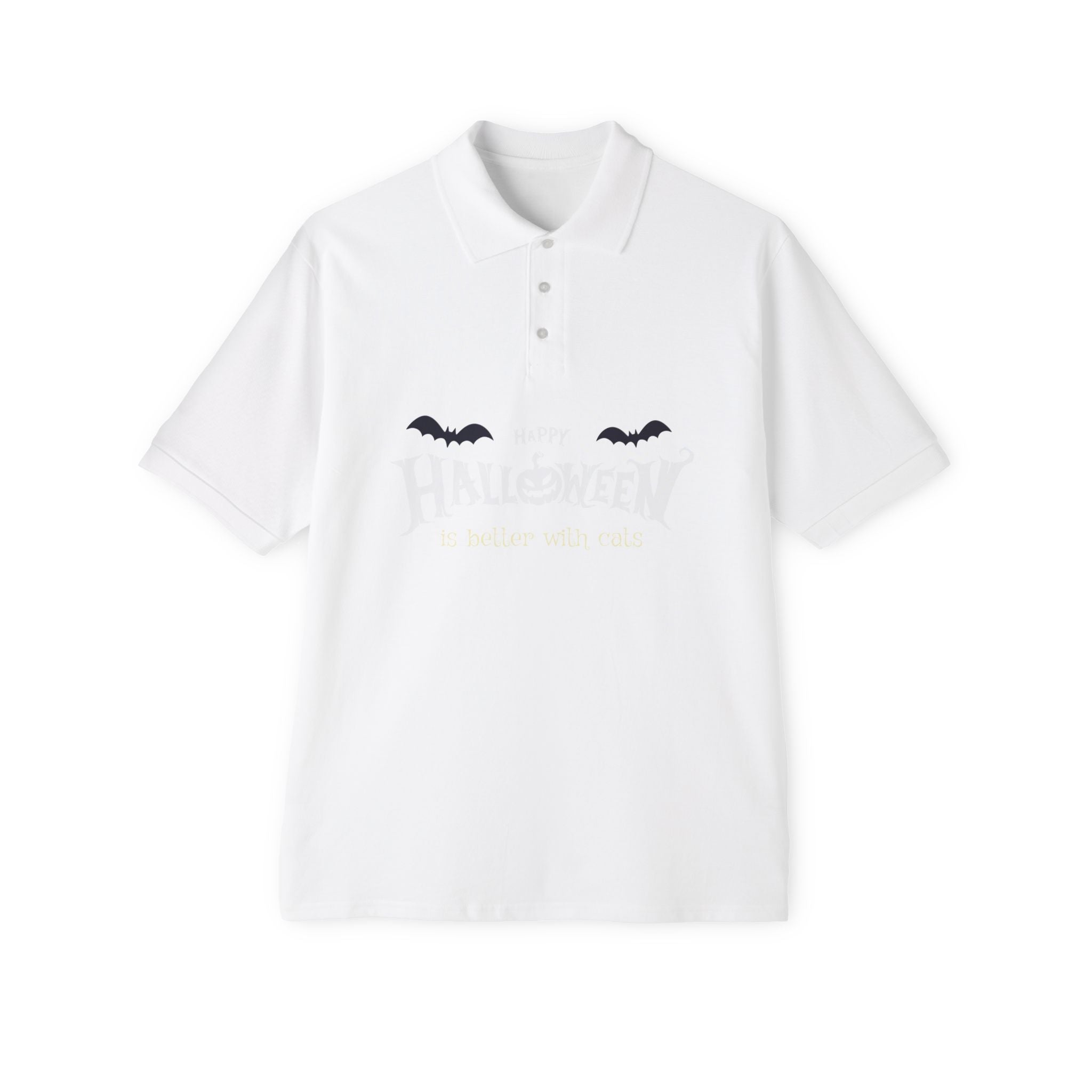 Halloween with Witch's Cats | Men's Piqué Polo