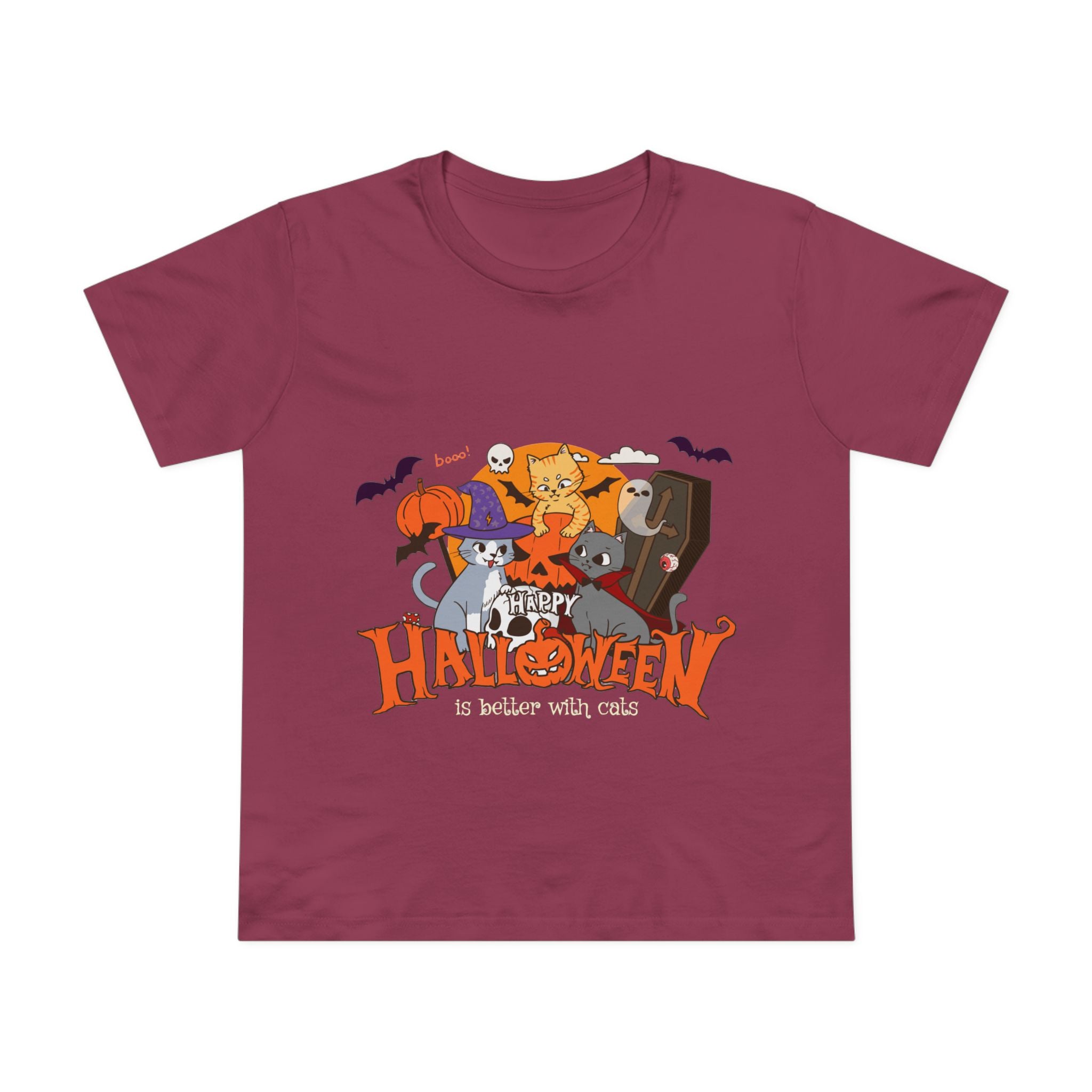 Halloween is Better with Cats | Women’s Maple Tee