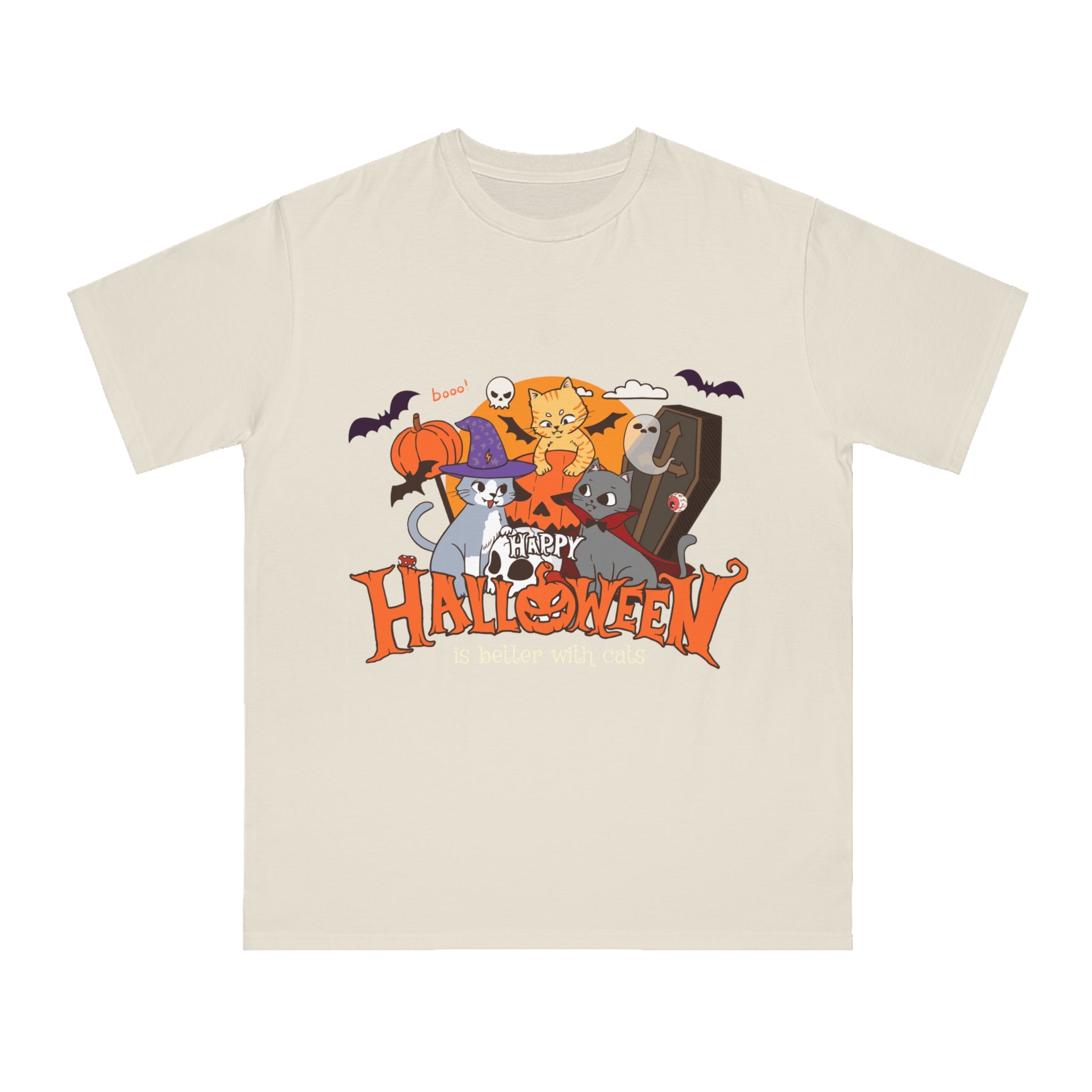 Halloween is Better with Cats | Organic Unisex Classic T-Shirt