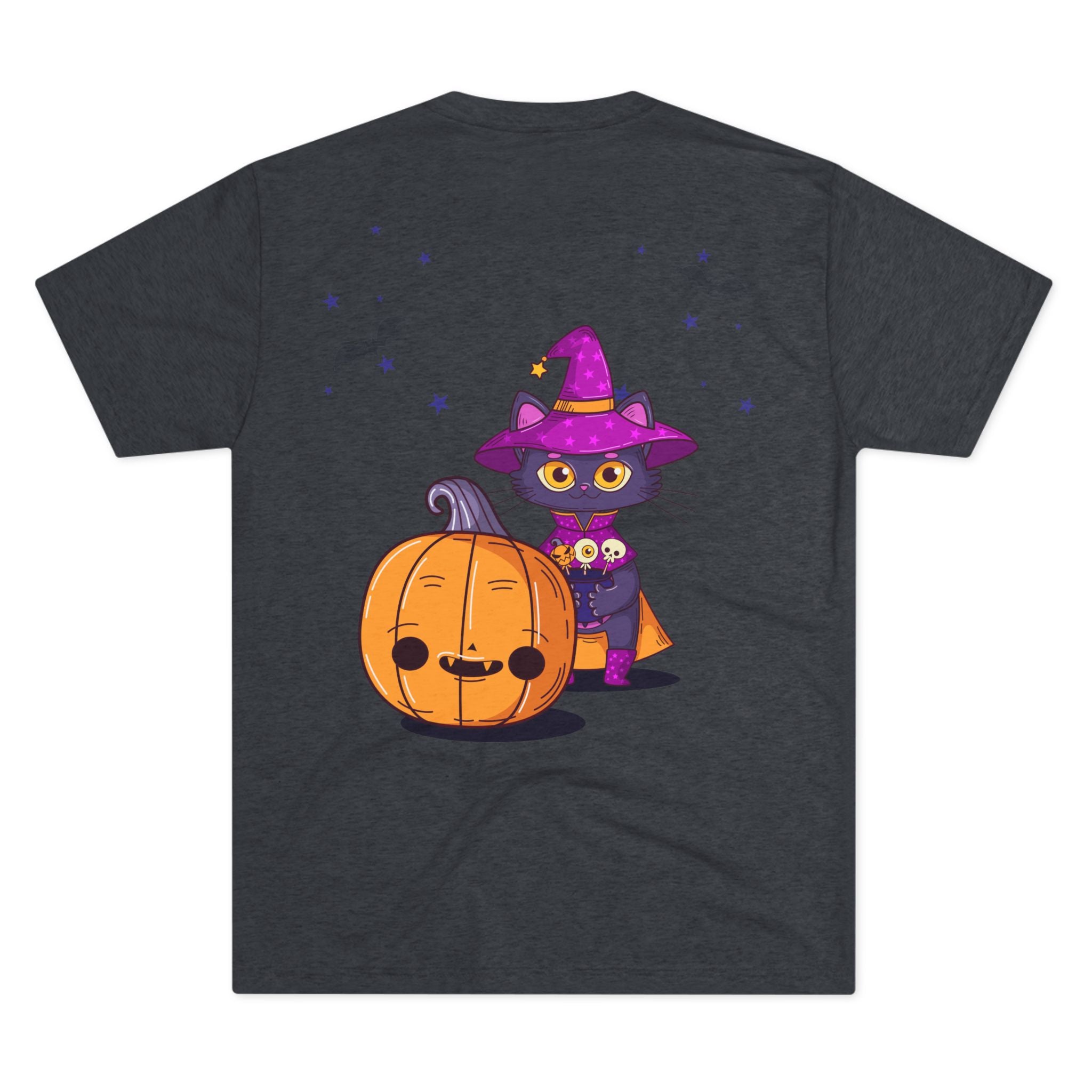 Halloween with Witch's Cats | Unisex Tri-Blend Crew Tee