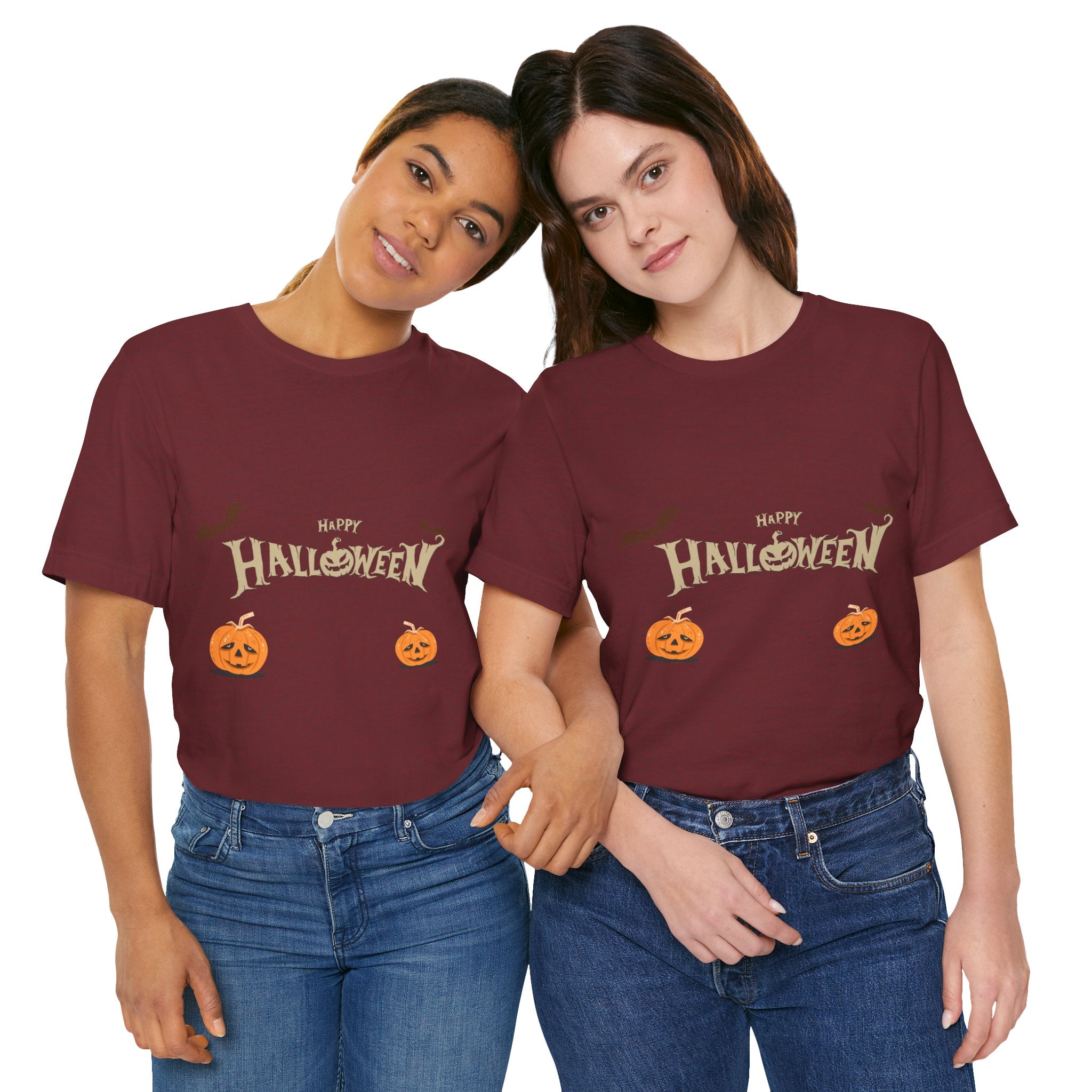 Halloween with Pumpkins | Unisex Jersey Short Sleeve Tee
