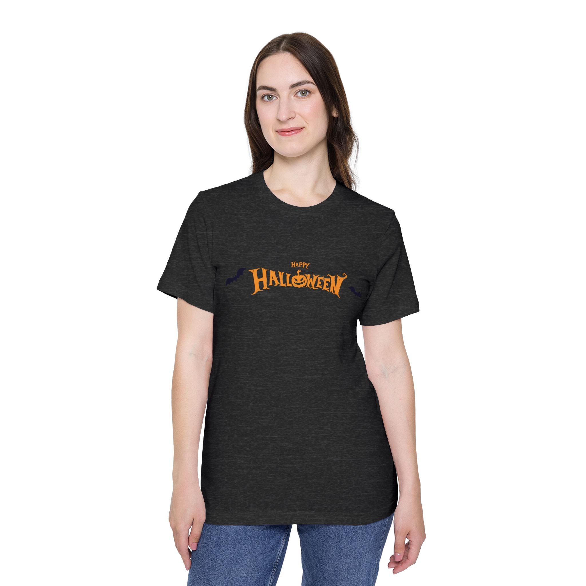Halloween with Bats | USA-Made Unisex Short-Sleeve Jersey T-Shirt