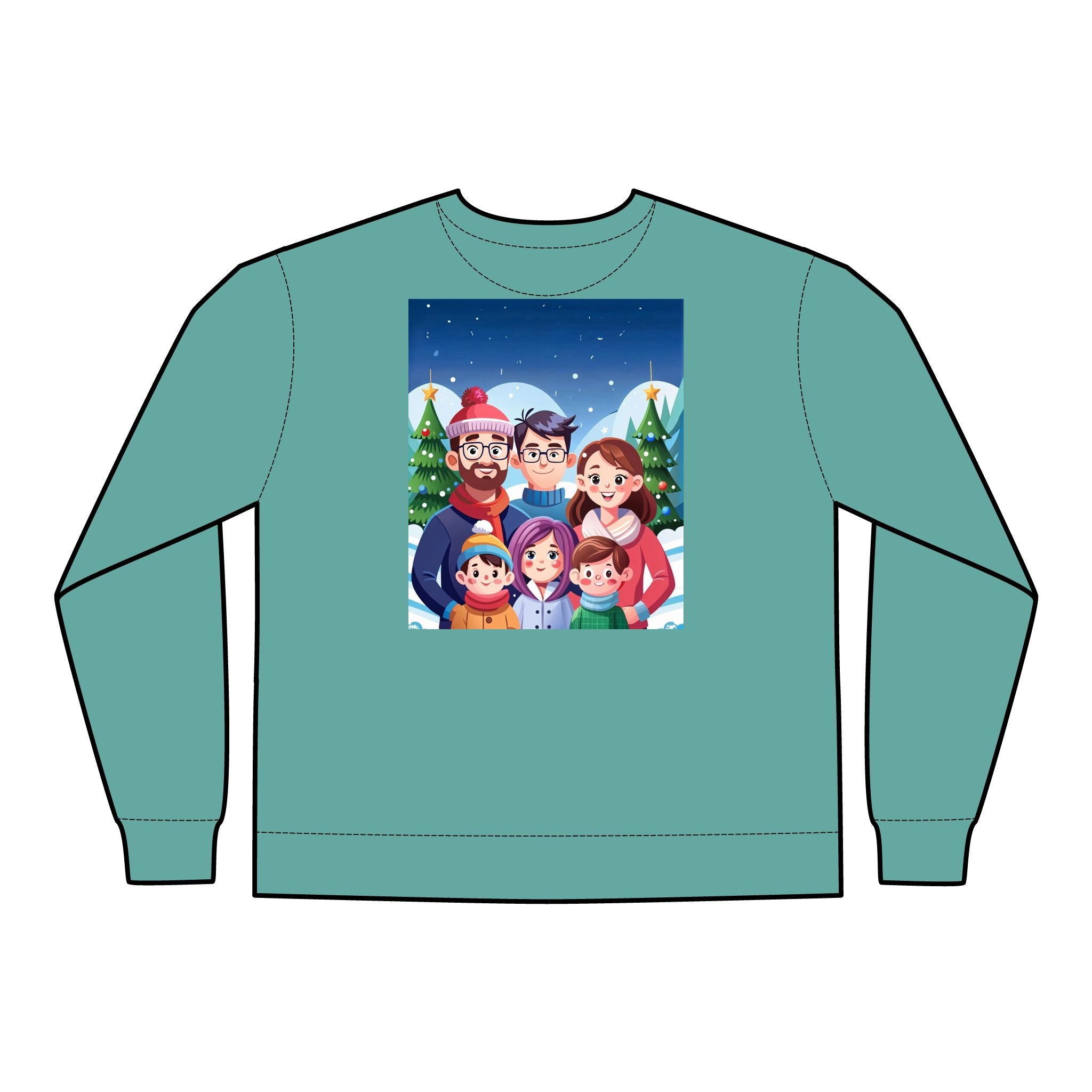 Christmas Family themed Unisex ComfortWash® Garment Dyed Crewneck Sweatshirt