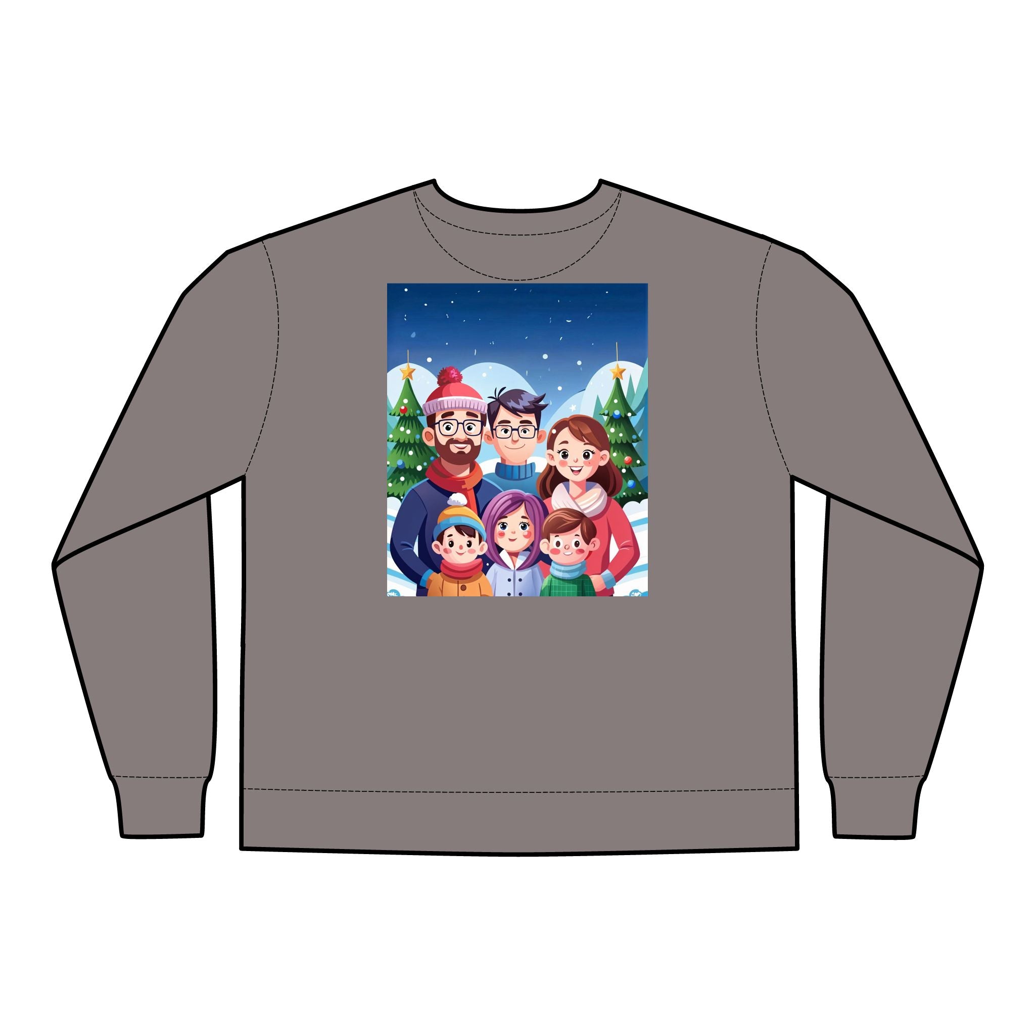 Christmas Family themed Unisex ComfortWash® Garment Dyed Crewneck Sweatshirt