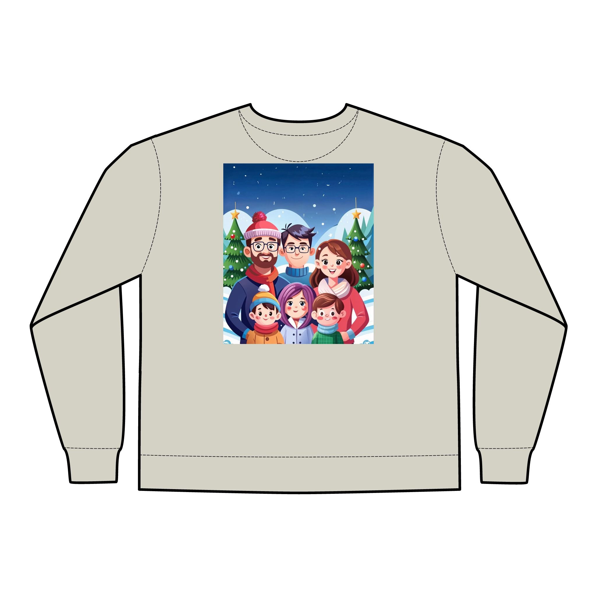 Christmas Family themed Unisex ComfortWash® Garment Dyed Crewneck Sweatshirt