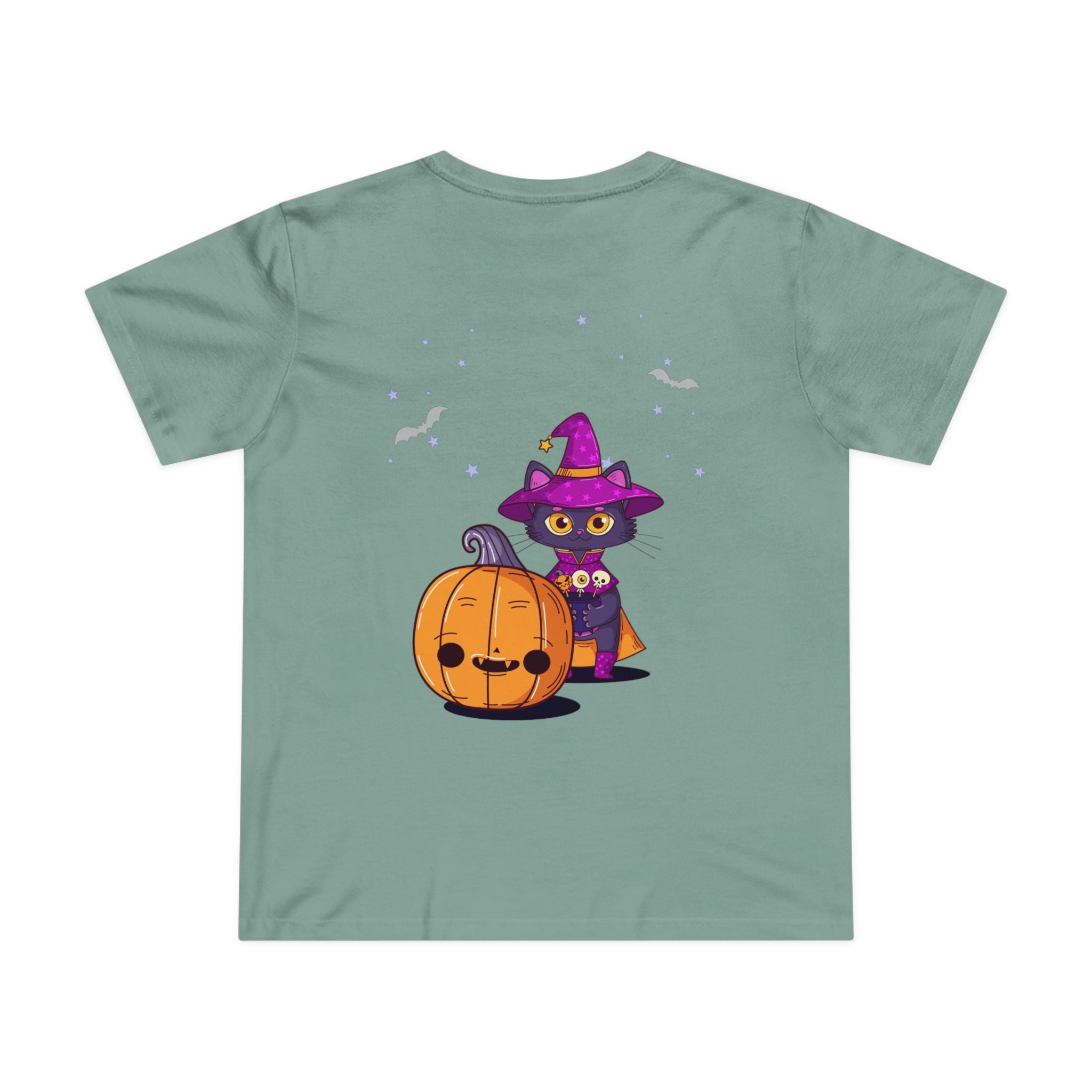 Halloween with Witch's Cats | Women’s Maple Tee