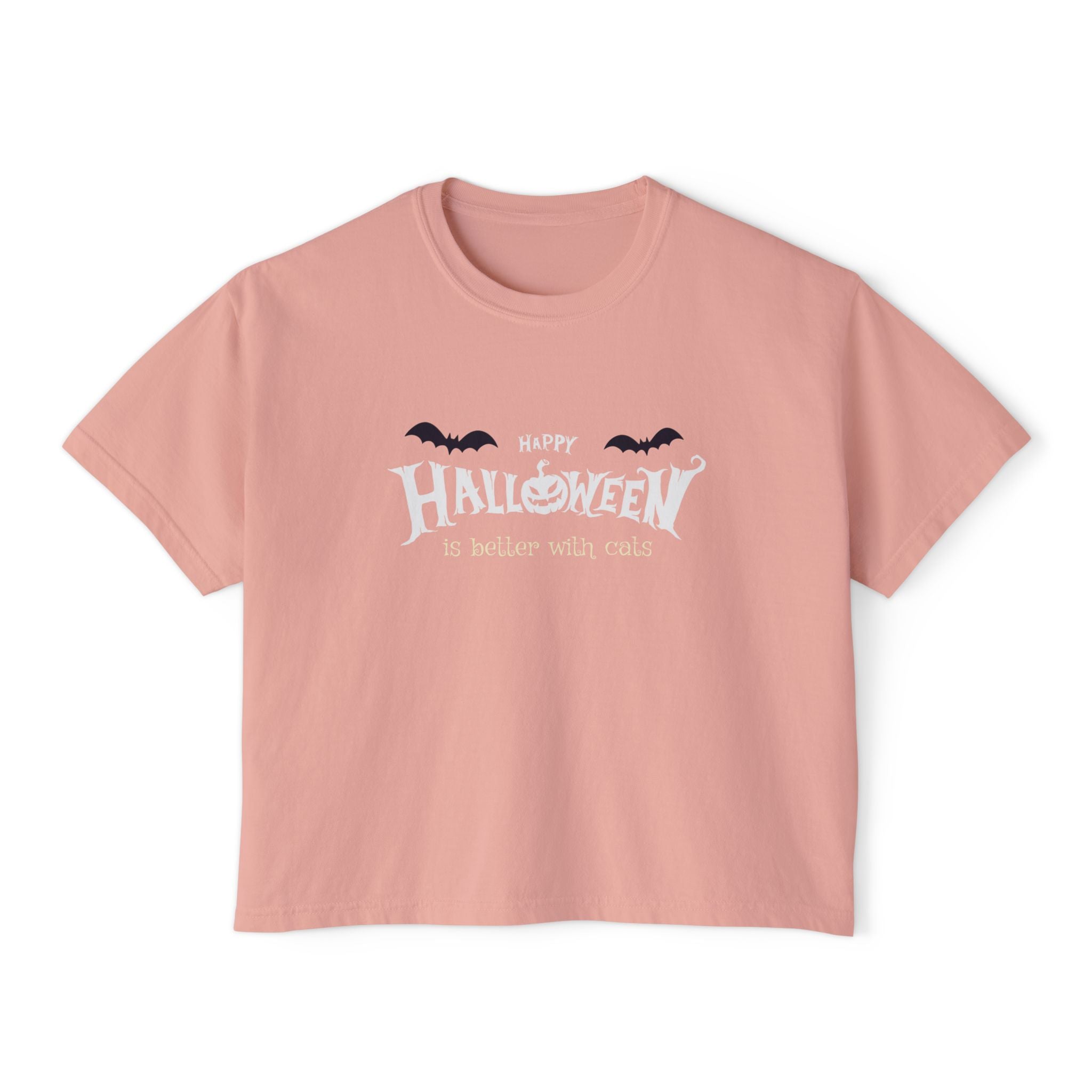 Halloween with Witch's Cats | Women's Boxy Tee