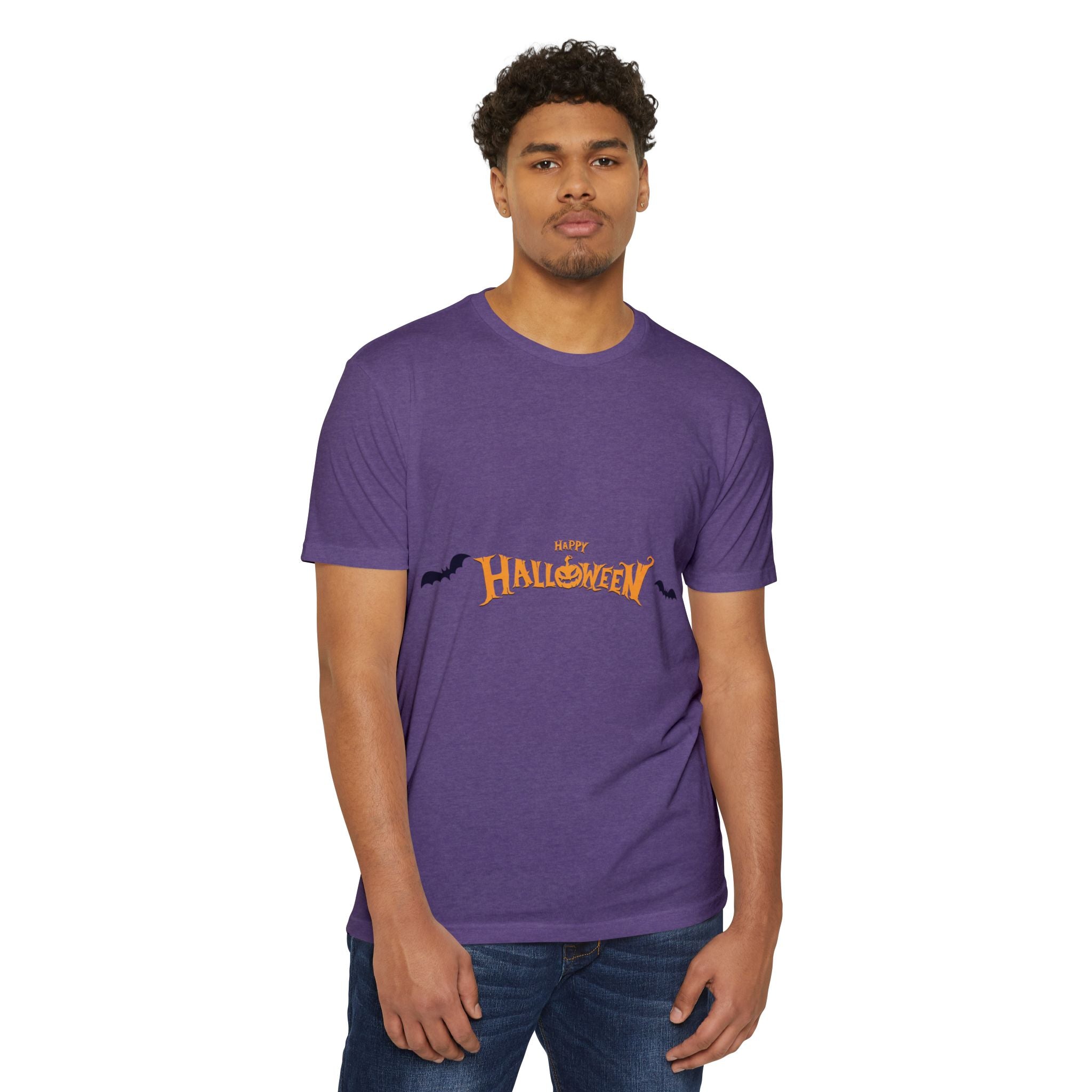 Halloween with Bats | Unisex CVC Jersey T-shirt