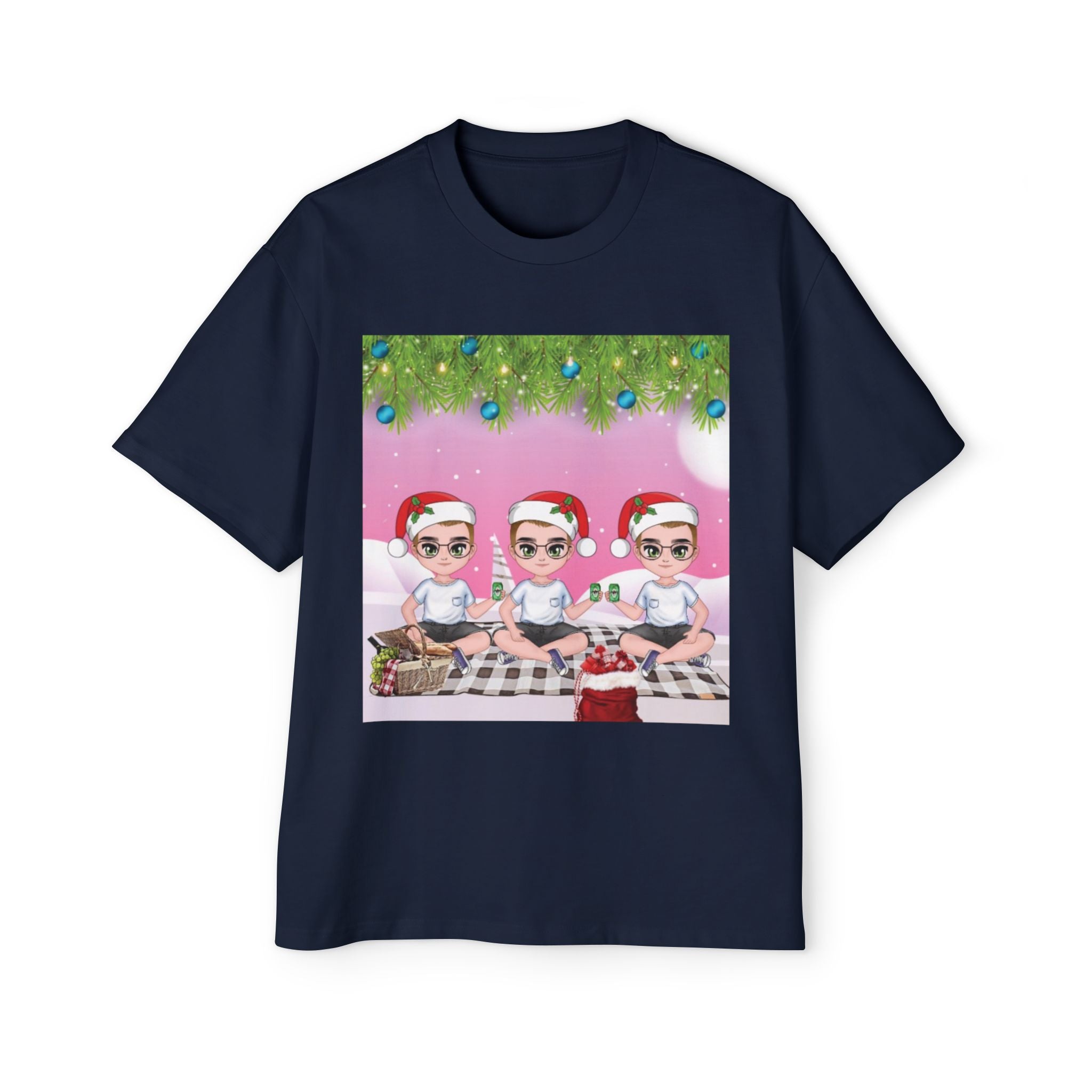 Christmas Friends | Men's Heavy Oversized Tee