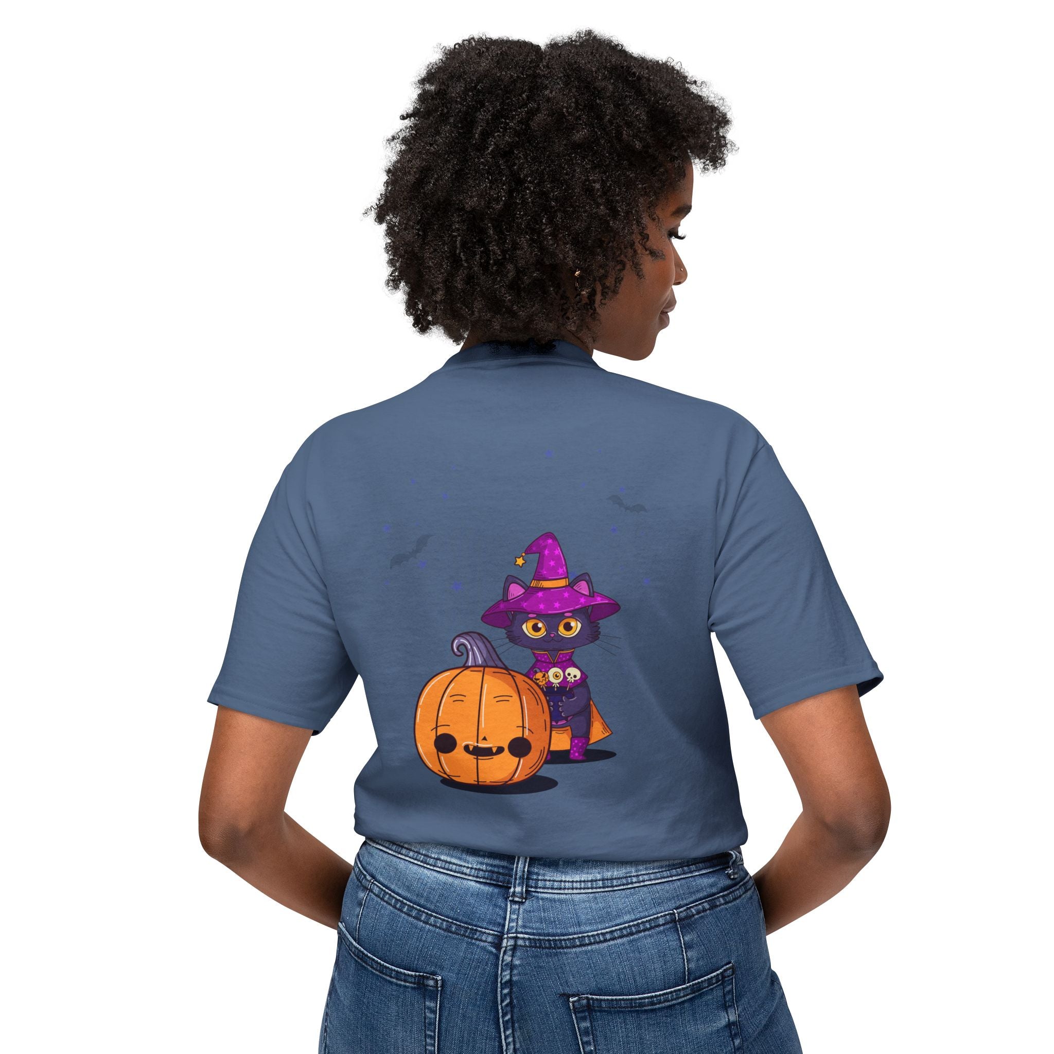 Halloween with Witch's Cats | Unisex HD Cotton™ T-shirt