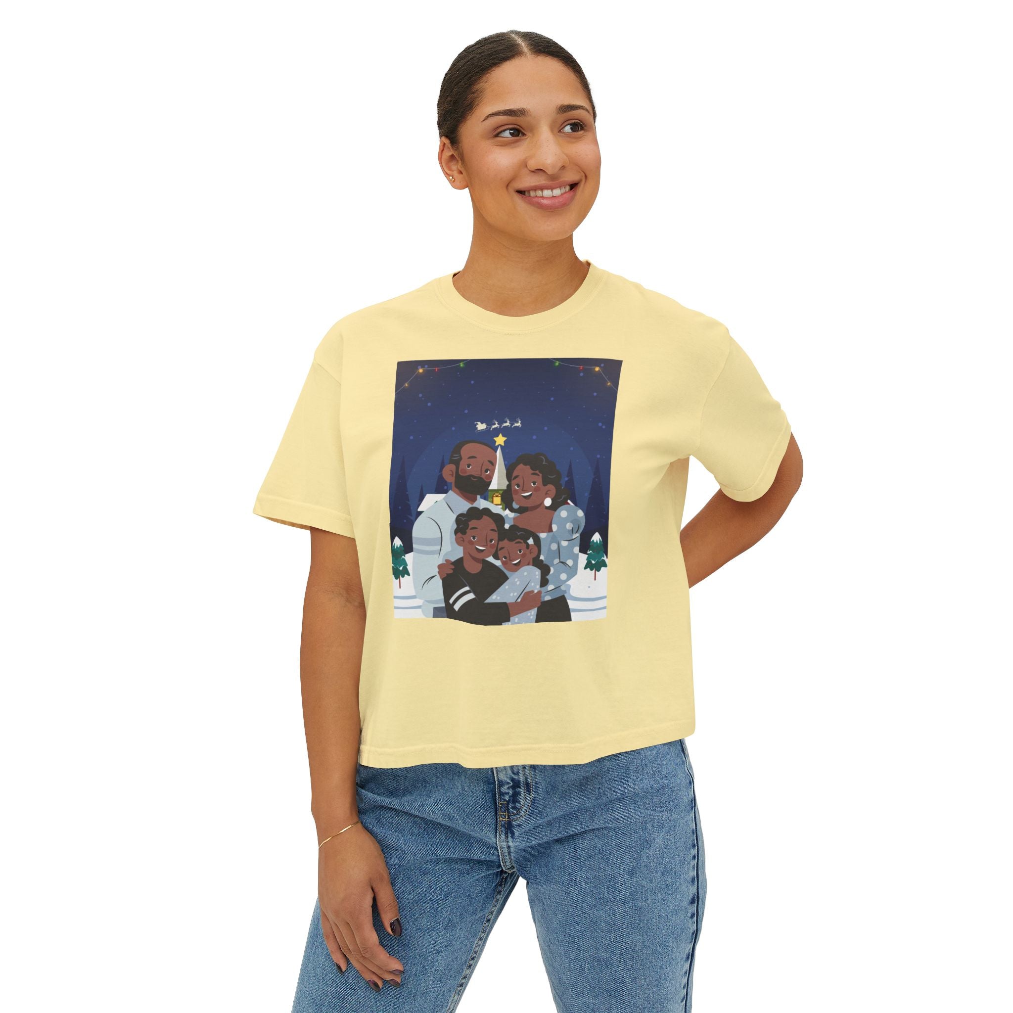 HAPPY CHRISTMAS DAY Women's Boxy Tee