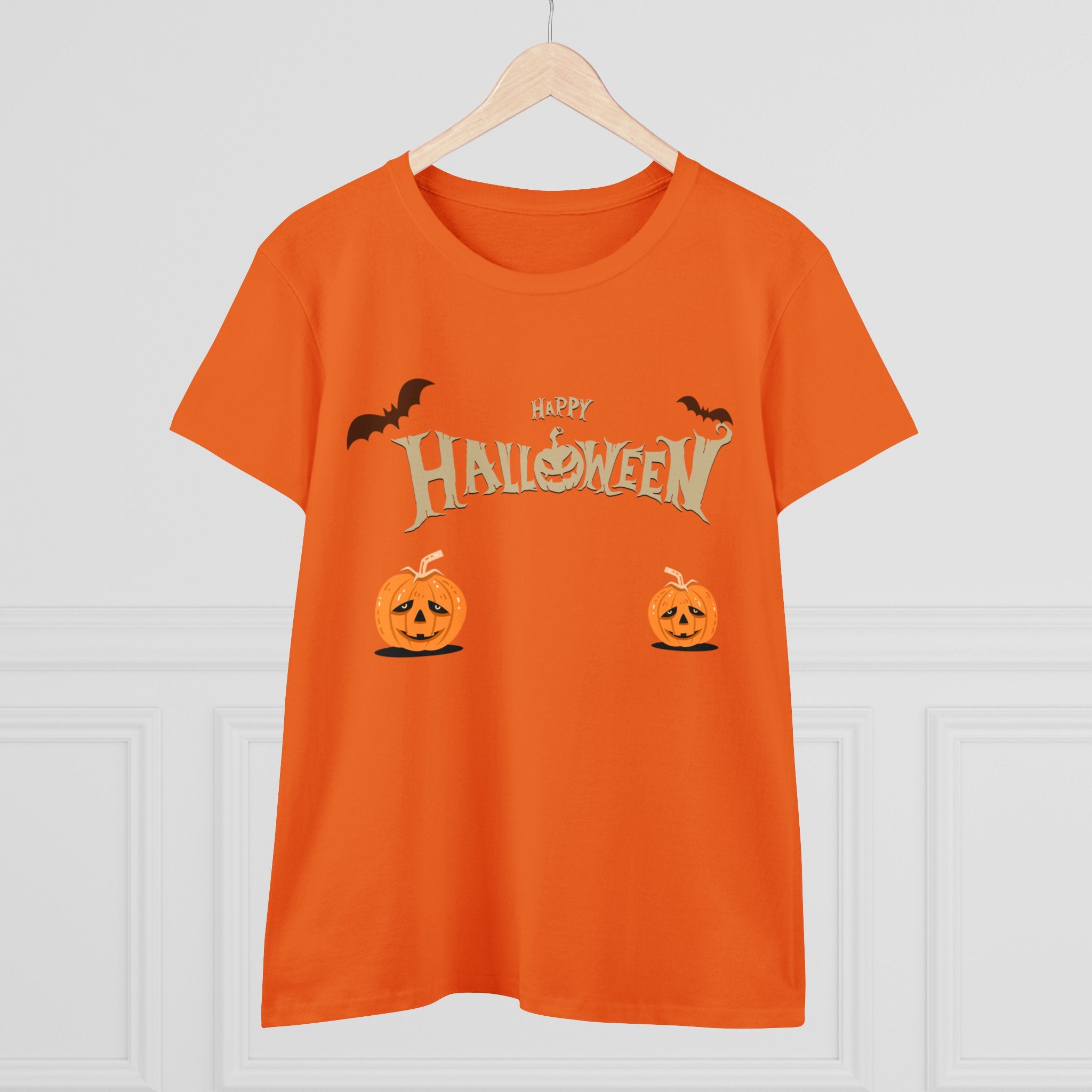 Halloween with Pumpkins | Women's Midweight Cotton Tee