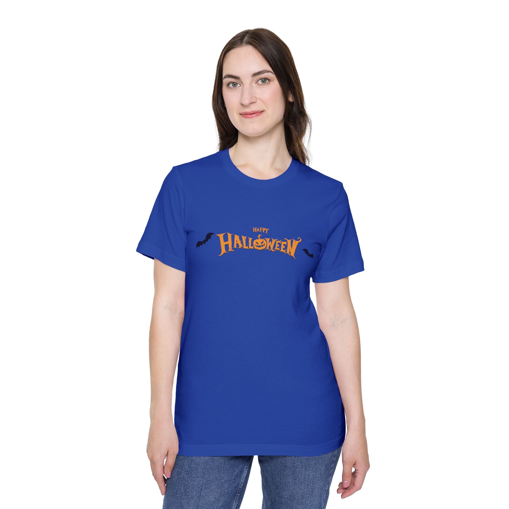 Halloween with Bats | USA-Made Unisex Short-Sleeve Jersey T-Shirt