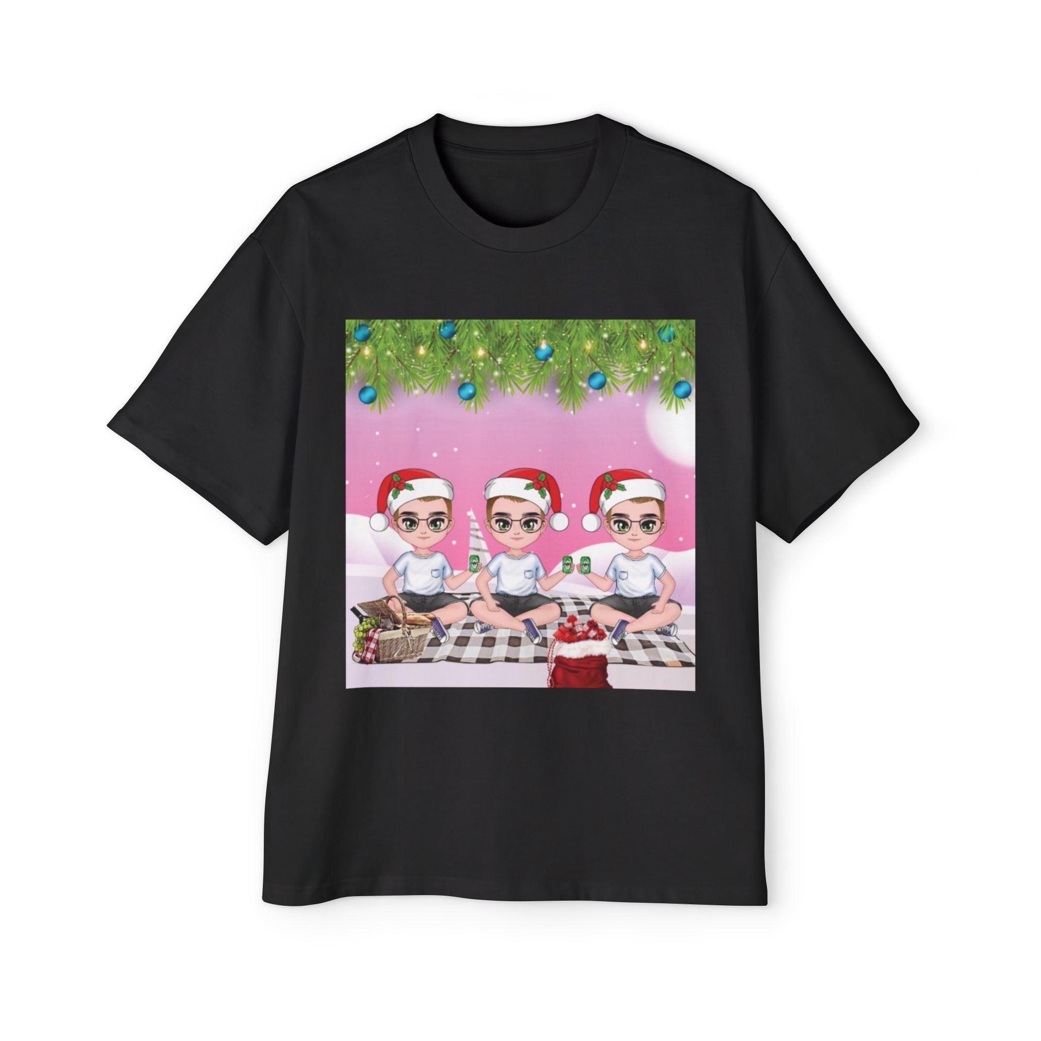 Christmas Friends | Men's Heavy Oversized Tee