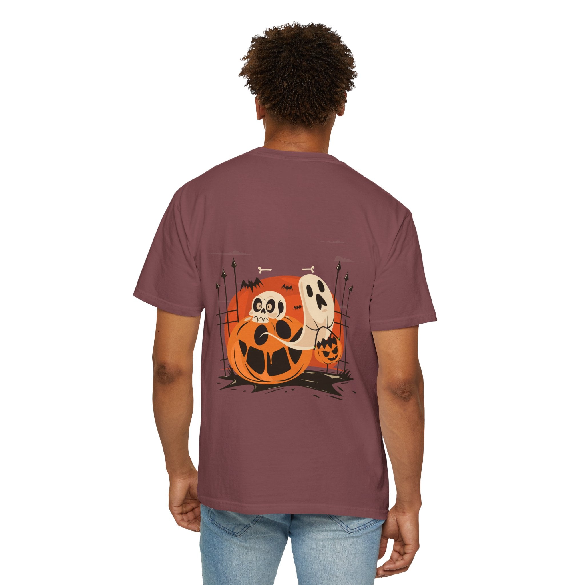 Halloween with Pumpkins | Unisex Garment-Dyed T-shirt