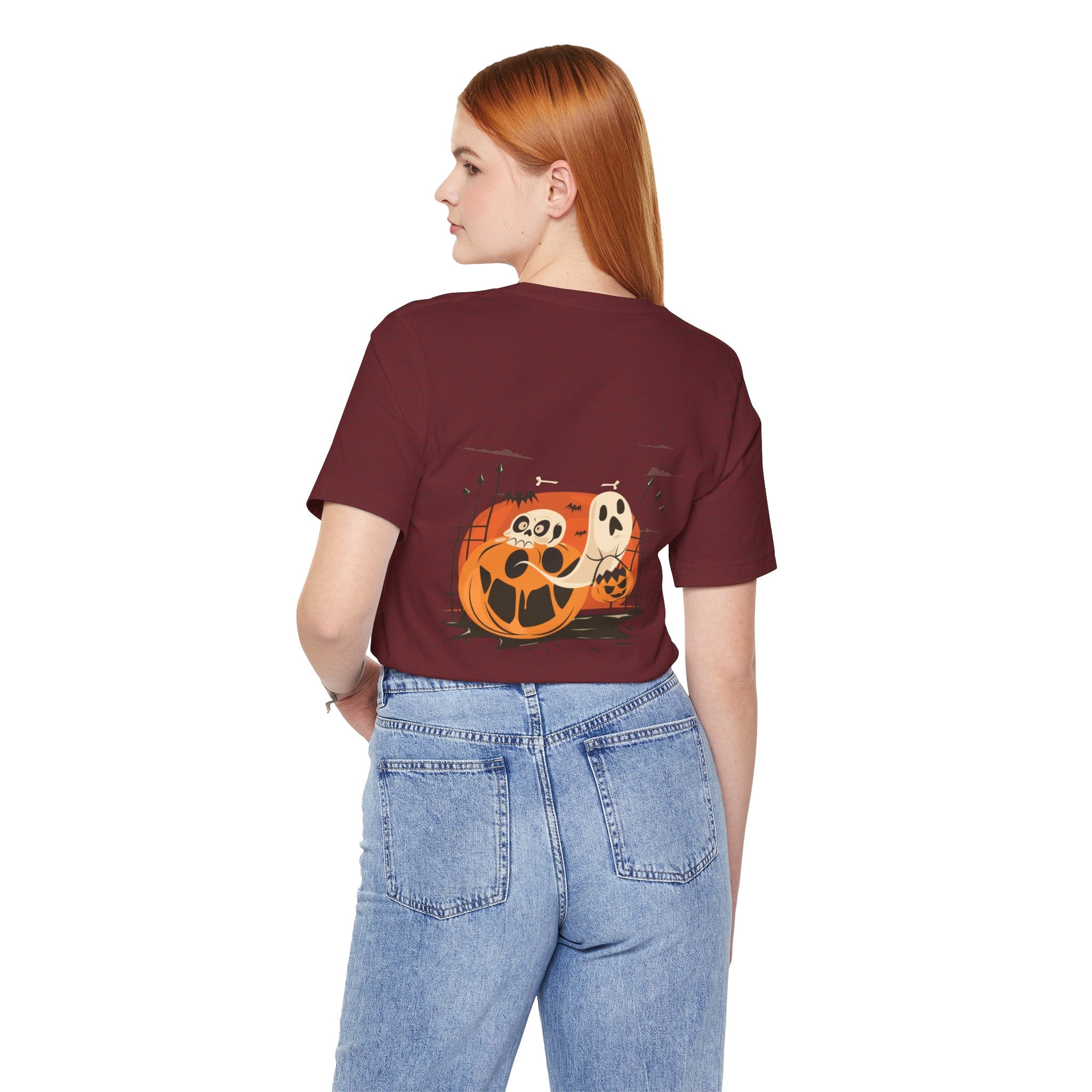 Halloween with Pumpkins | Unisex Jersey Short Sleeve Tee