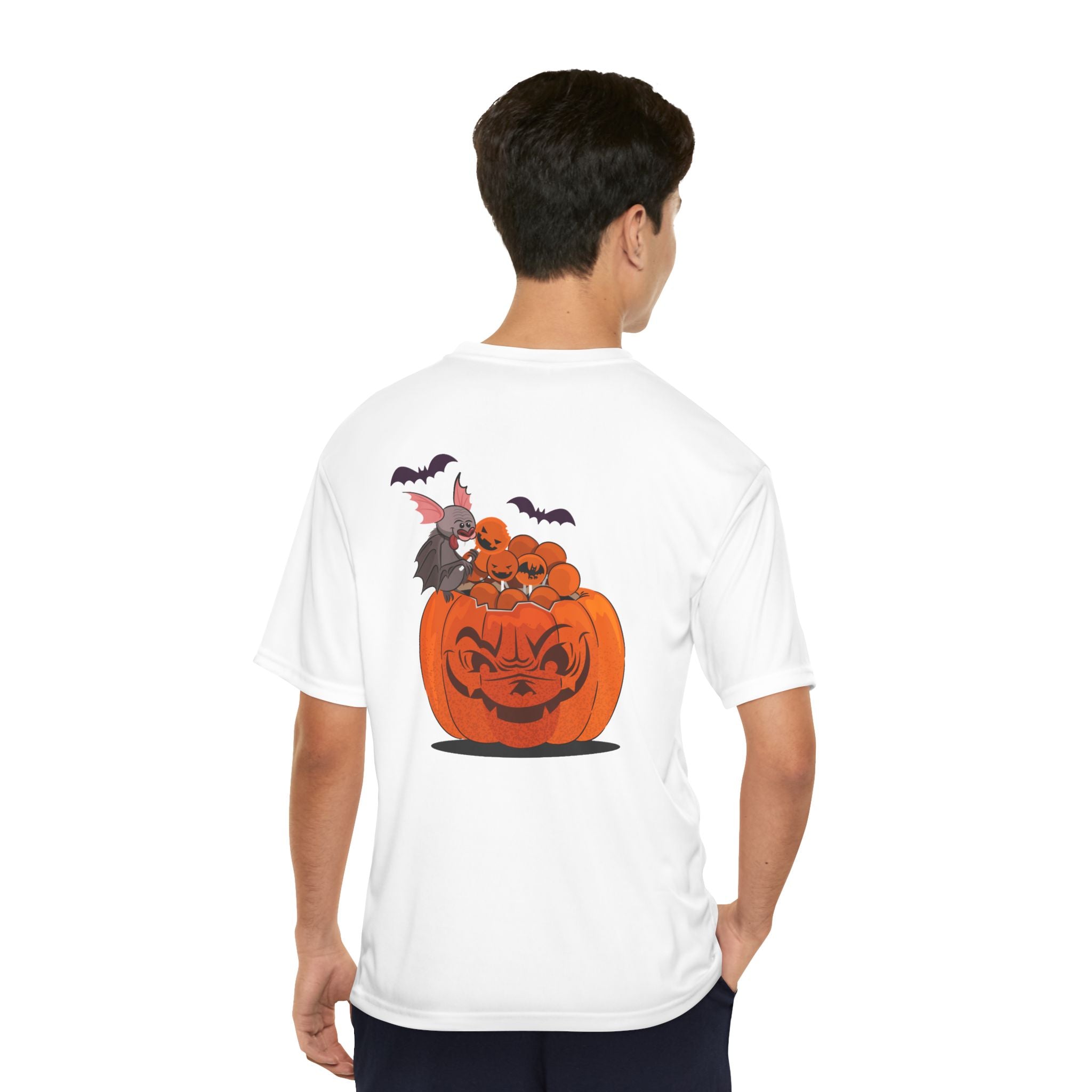 Halloween with Pumpkins | Men's Performance T-Shirt