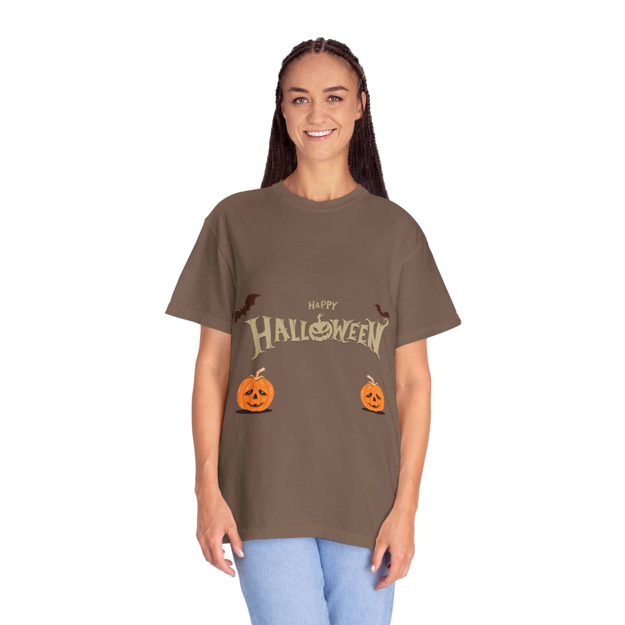 Halloween with Pumpkins | Unisex Garment-Dyed T-shirt