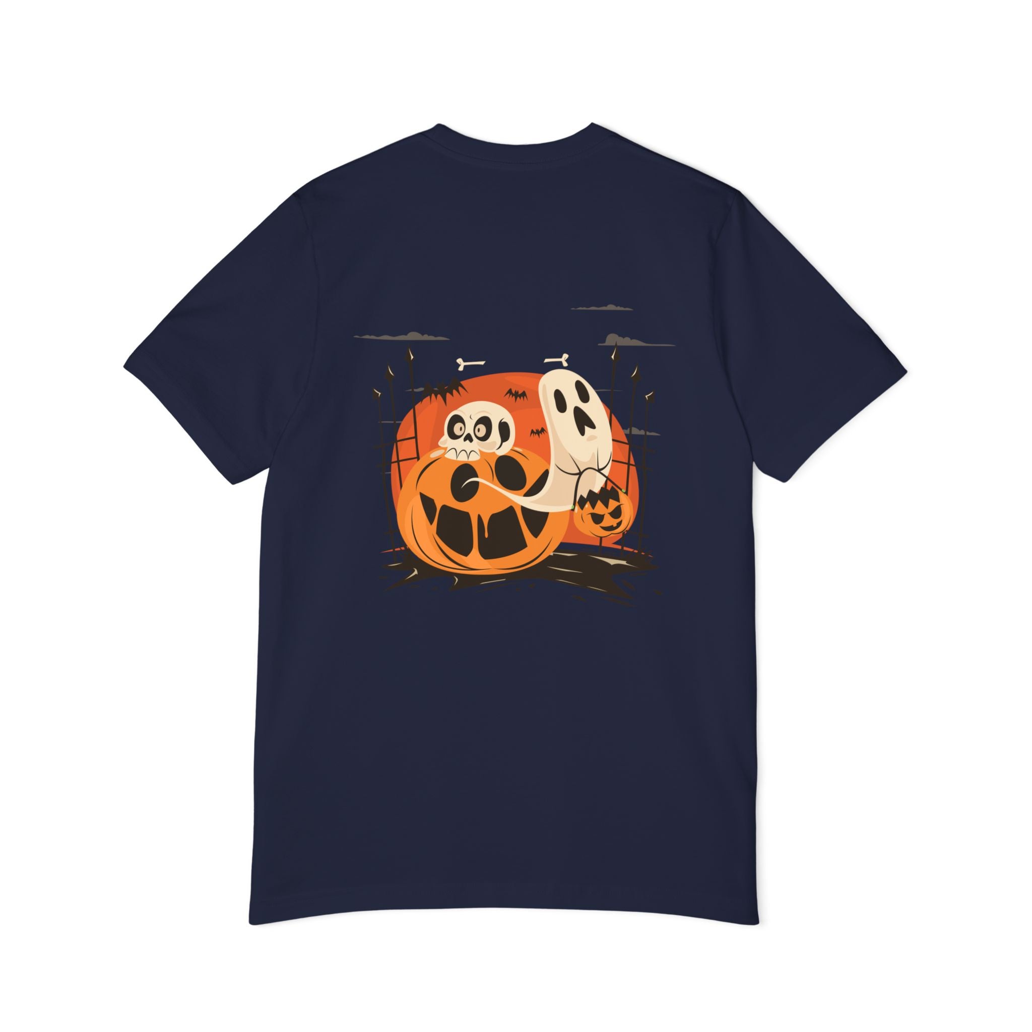 Halloween with Pumpkins | USA-Made Unisex Short-Sleeve Jersey T-Shirt
