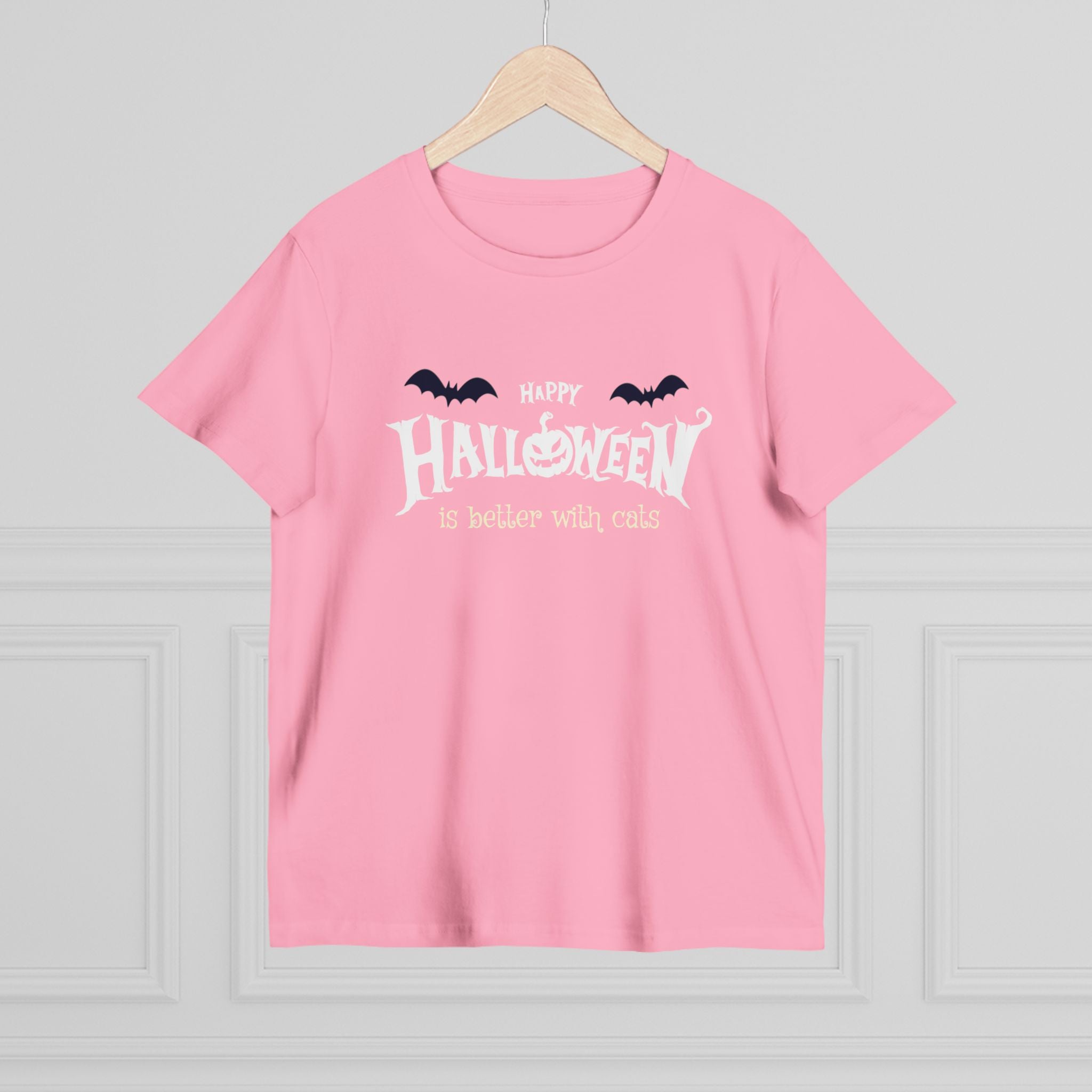 Halloween with Witch's Cats | Women’s Maple Tee