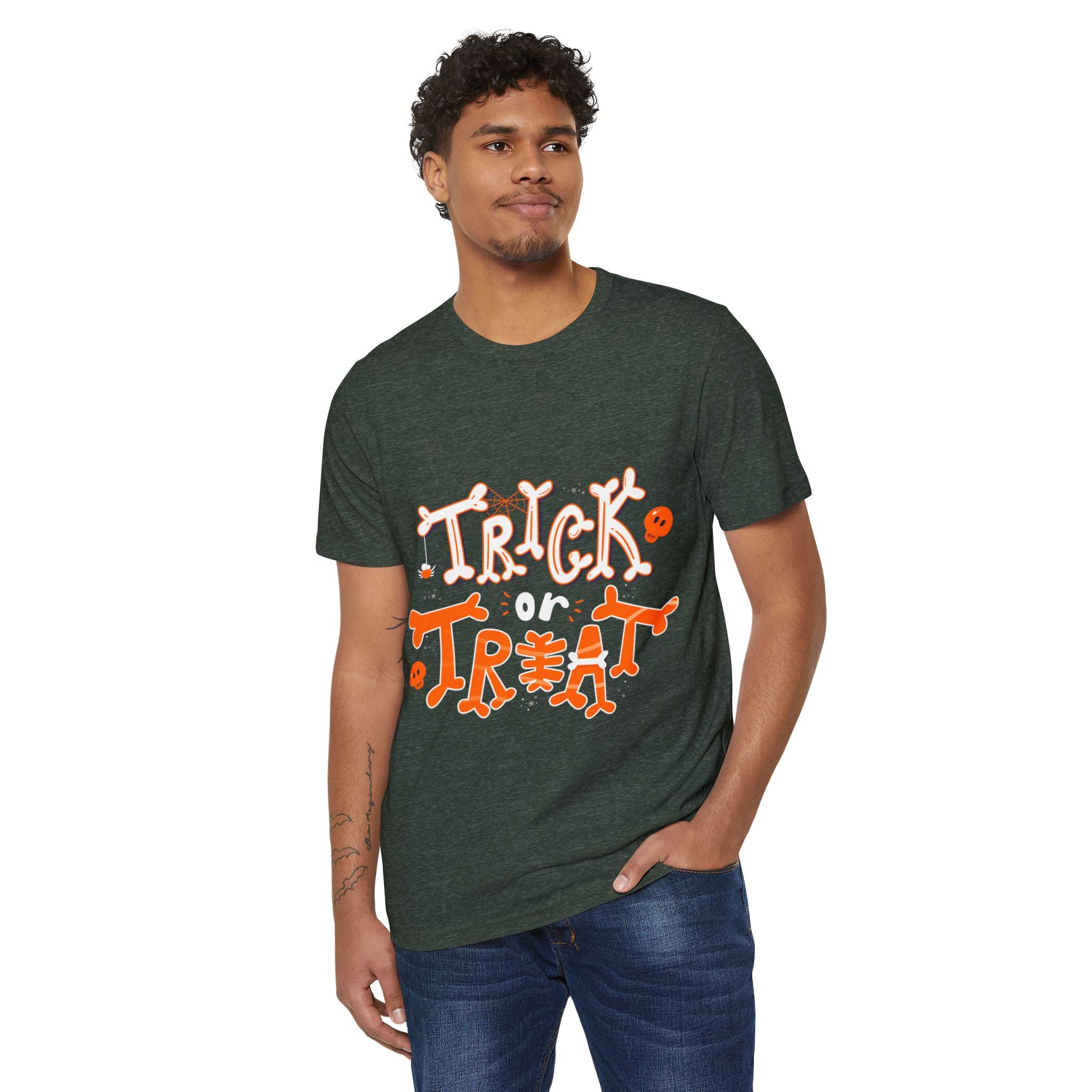 Halloween Trick or Treat | Unisex Recycled Organic T-Shirt