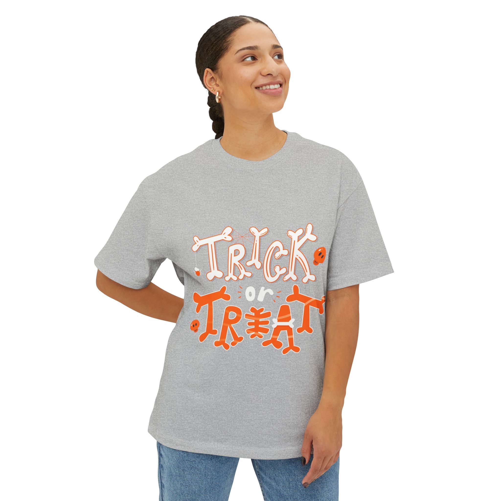 Halloween Trick or Treat | Unisex Oversized Boxy Tee
