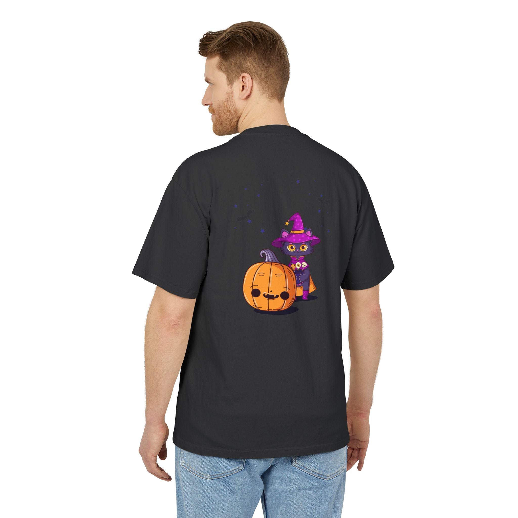 Halloween with Witch's Cats | Unisex Heavy Faded Tee