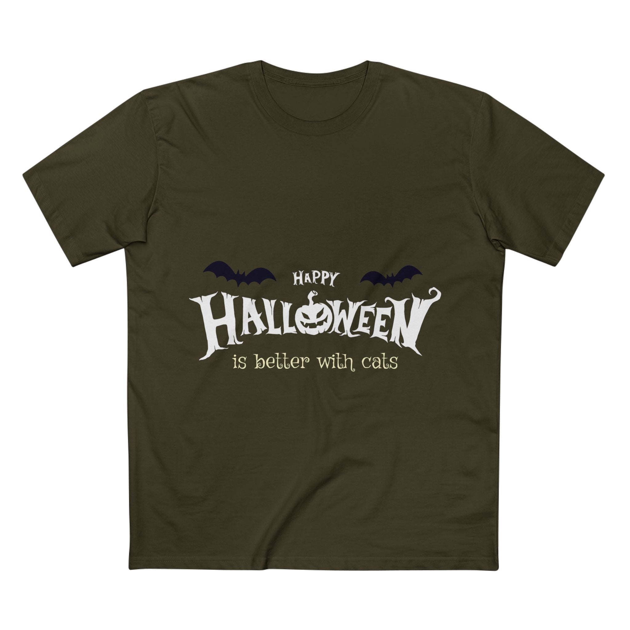 Halloween with Witch's Cats | Men's Staple Tee