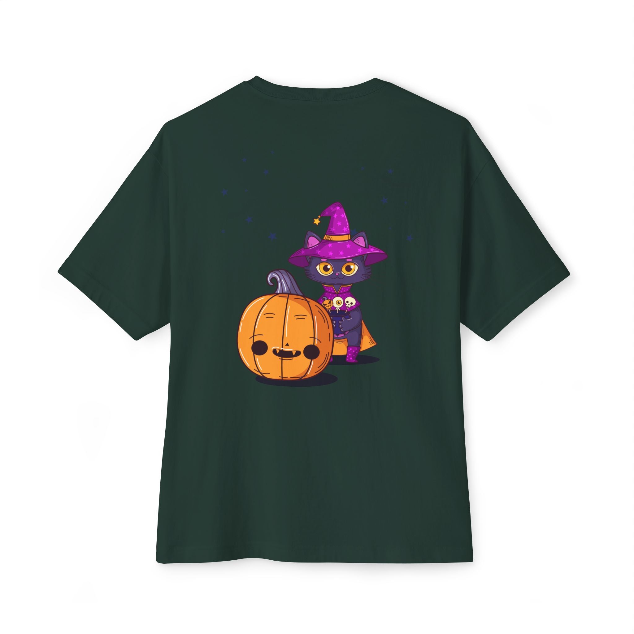 Halloween with Witch's Cats | Unisex Oversized Boxy Tee