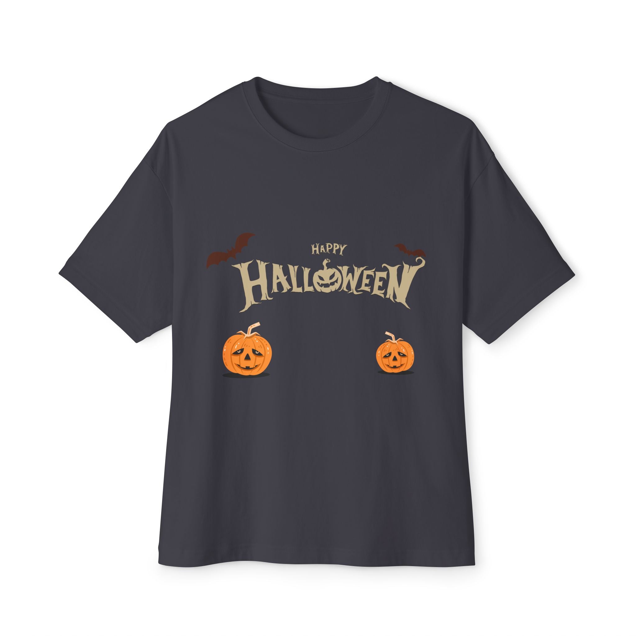 Halloween with Pumpkins | Unisex Oversized Boxy Tee
