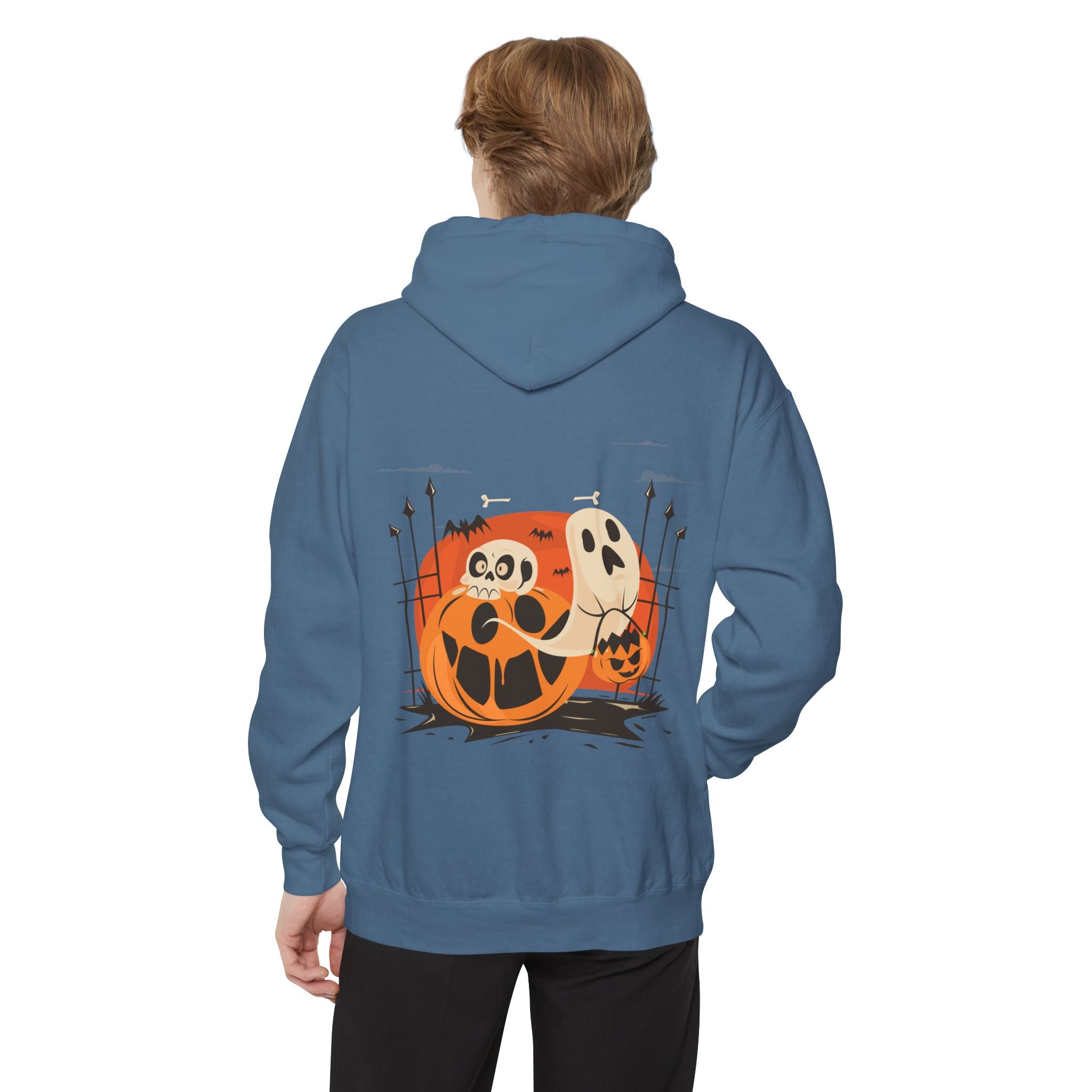 Halloween with Pumpkins | Unisex Garment-Dyed Hoodie