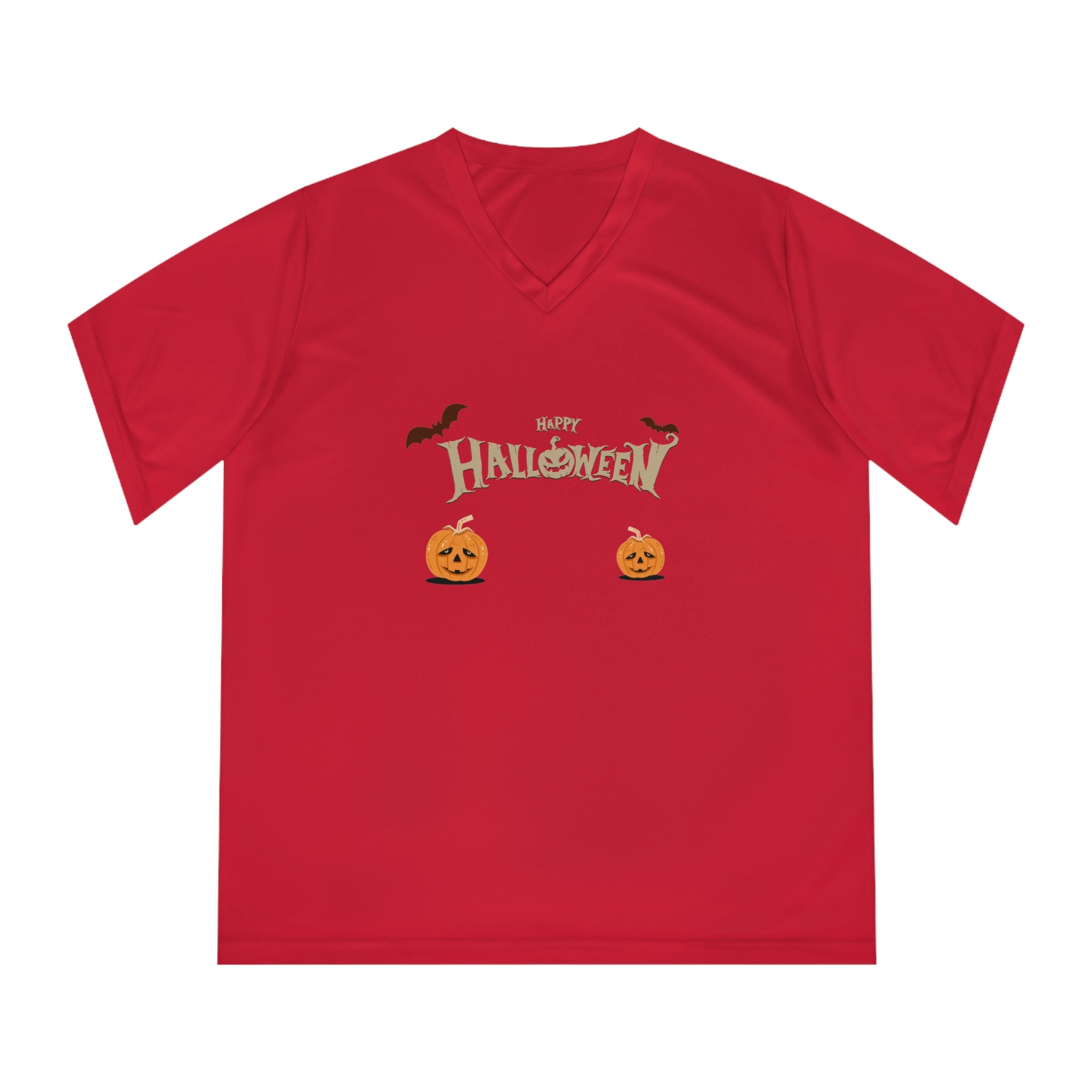 Halloween with Pumpkins | Women's Performance V-Neck T-Shirt
