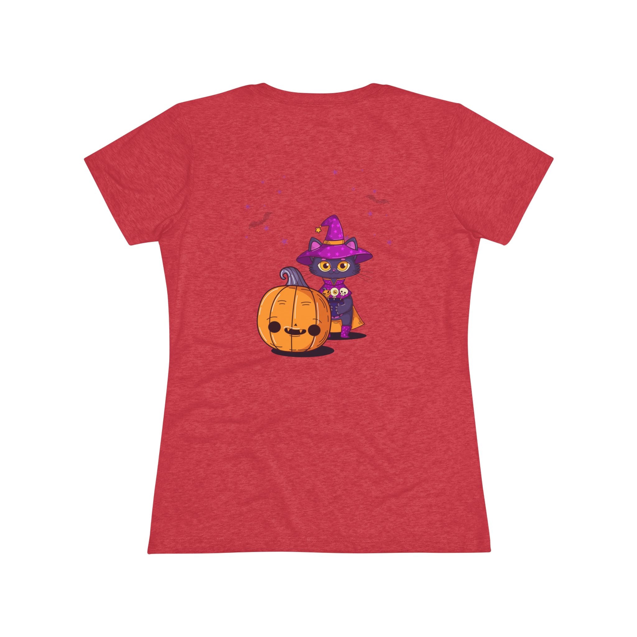 Halloween with Witch's Cats | Women's Triblend Tee