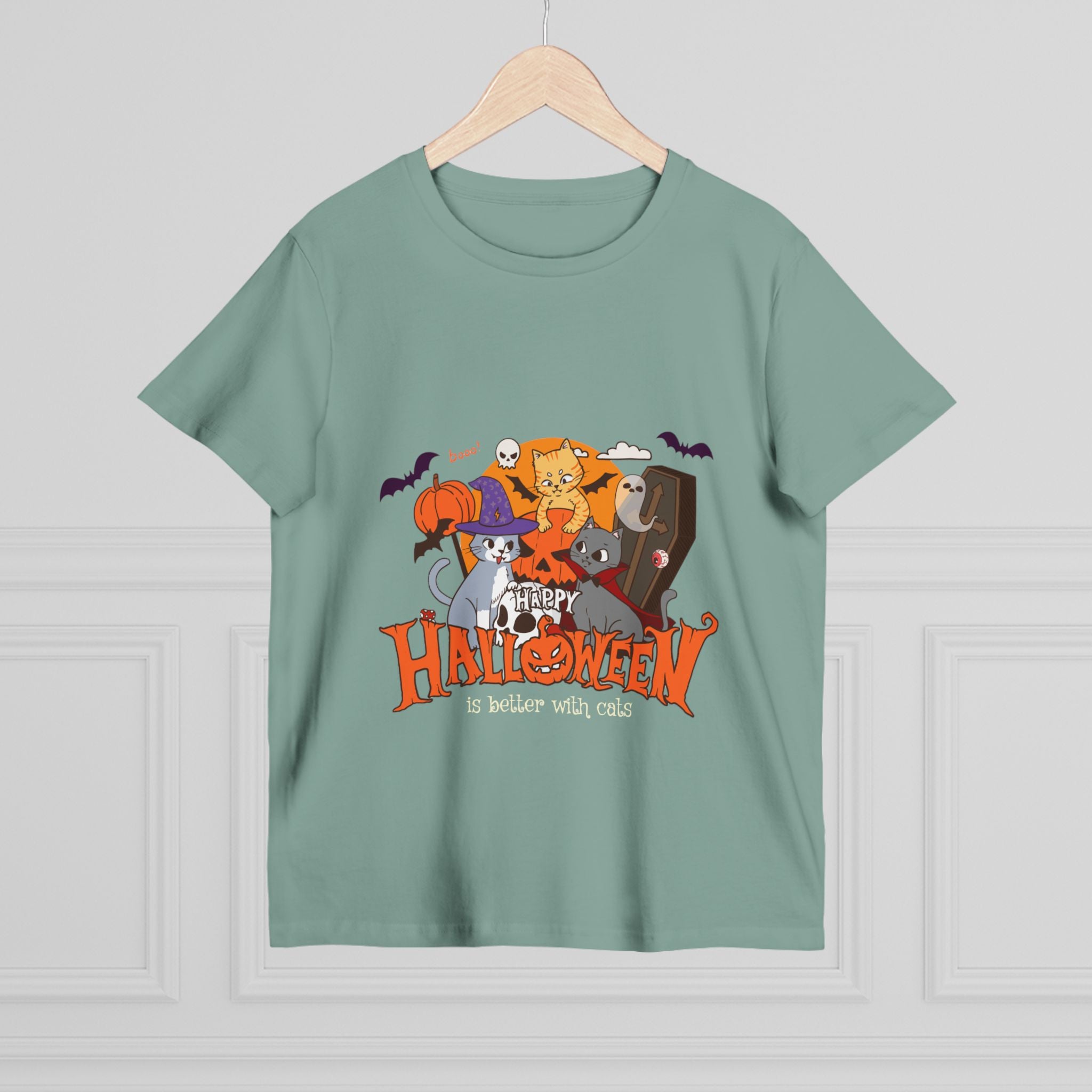 Halloween is Better with Cats | Women’s Maple Tee