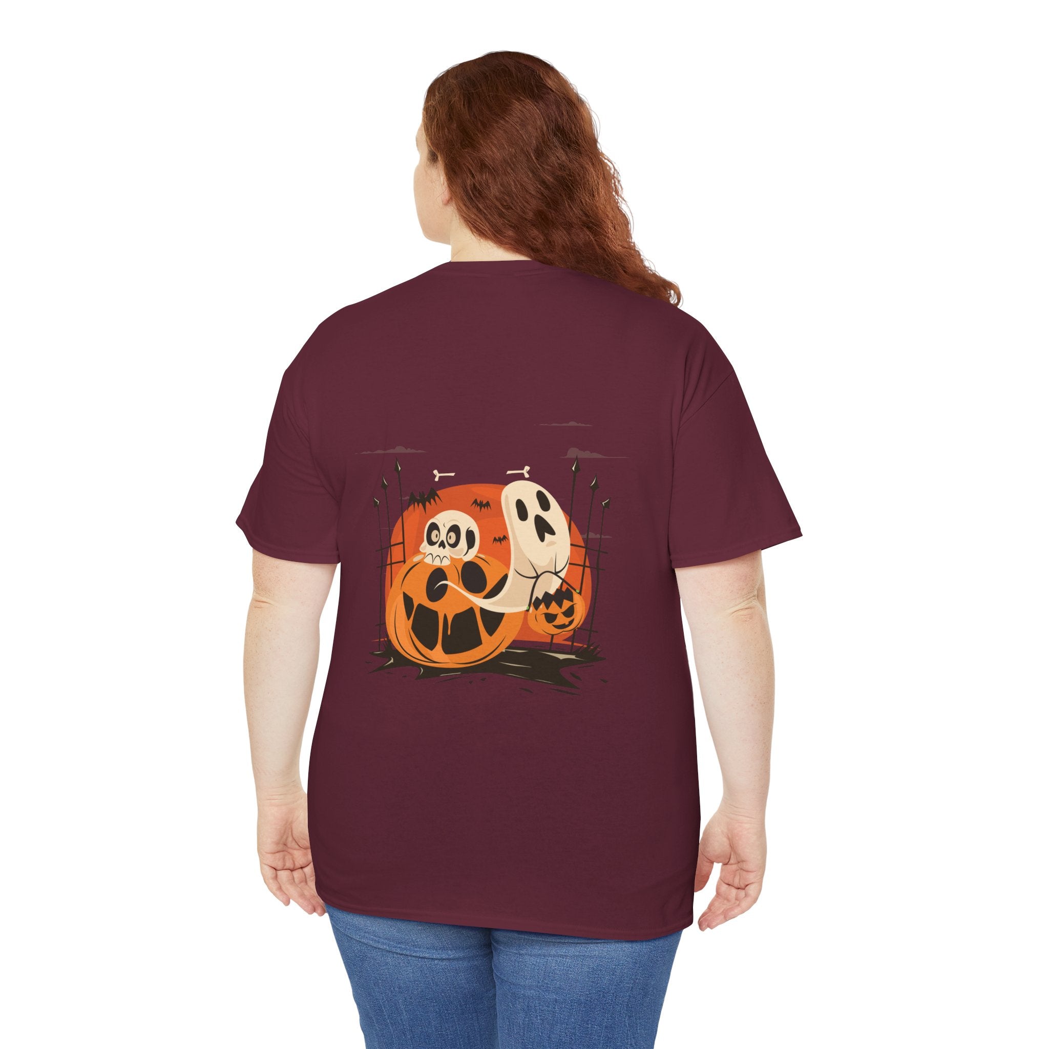 Halloween with Pumpkin | Unisex Heavy Cotton Tee