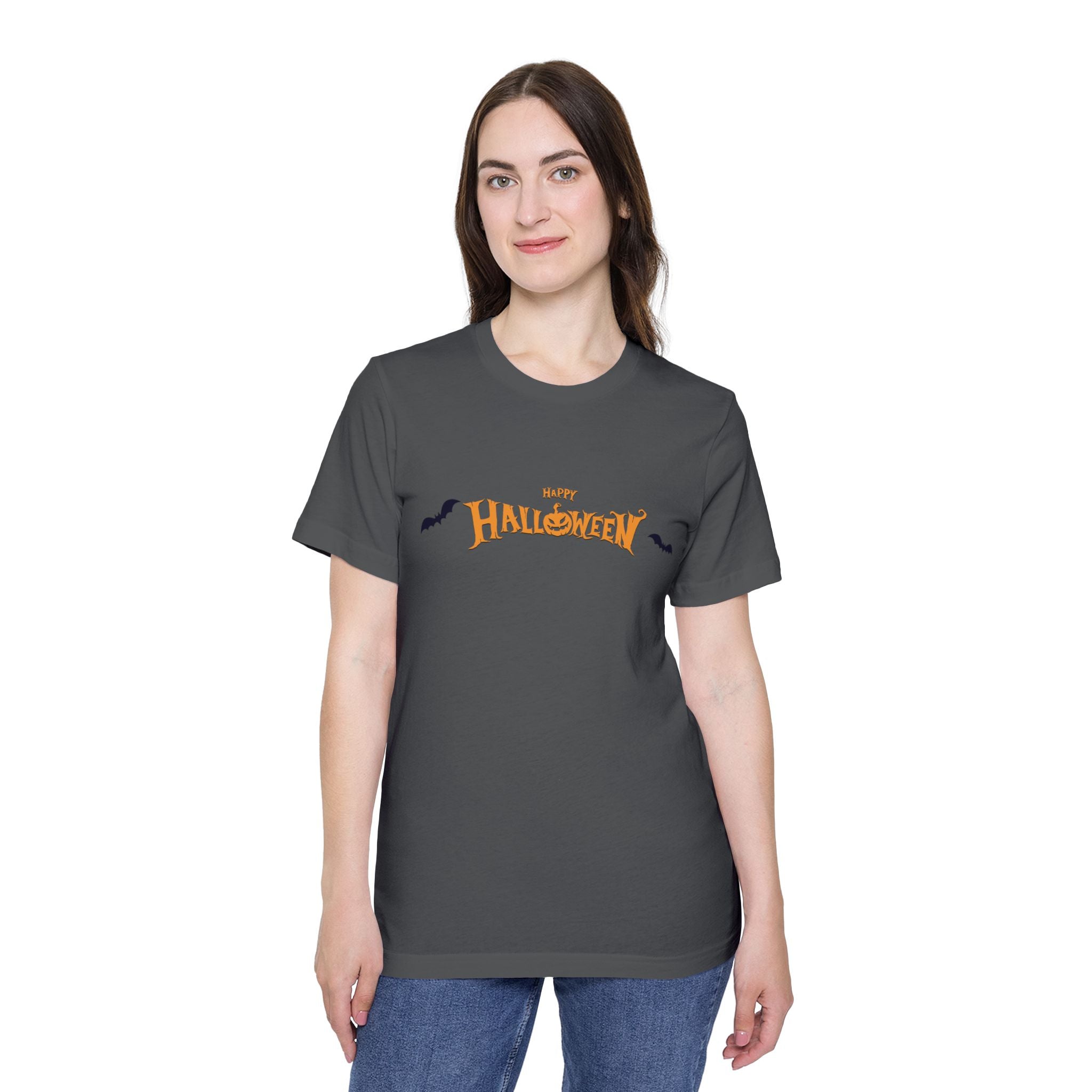 Halloween with Bats | USA-Made Unisex Short-Sleeve Jersey T-Shirt