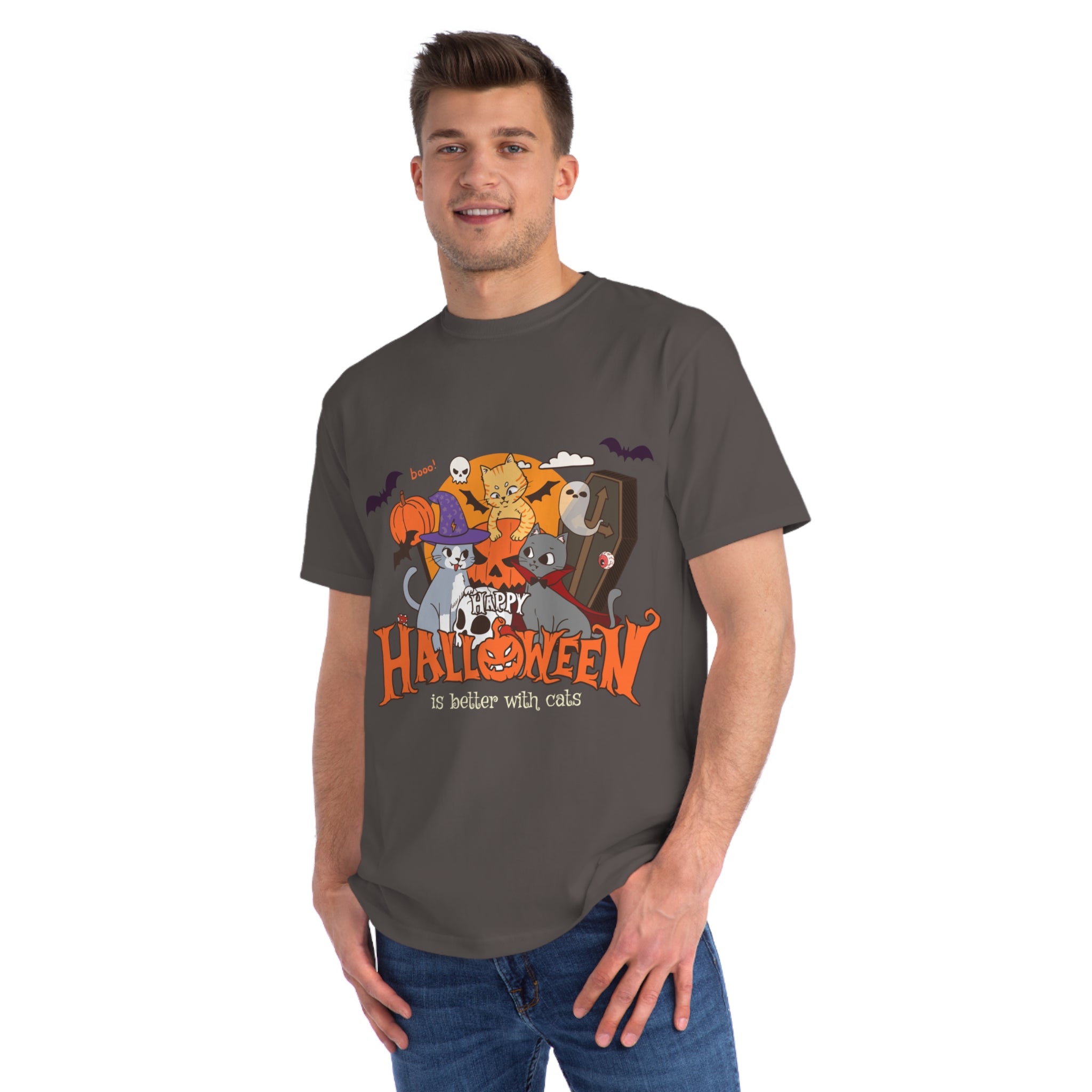 Halloween is Better with Cats | Organic Unisex Classic T-Shirt