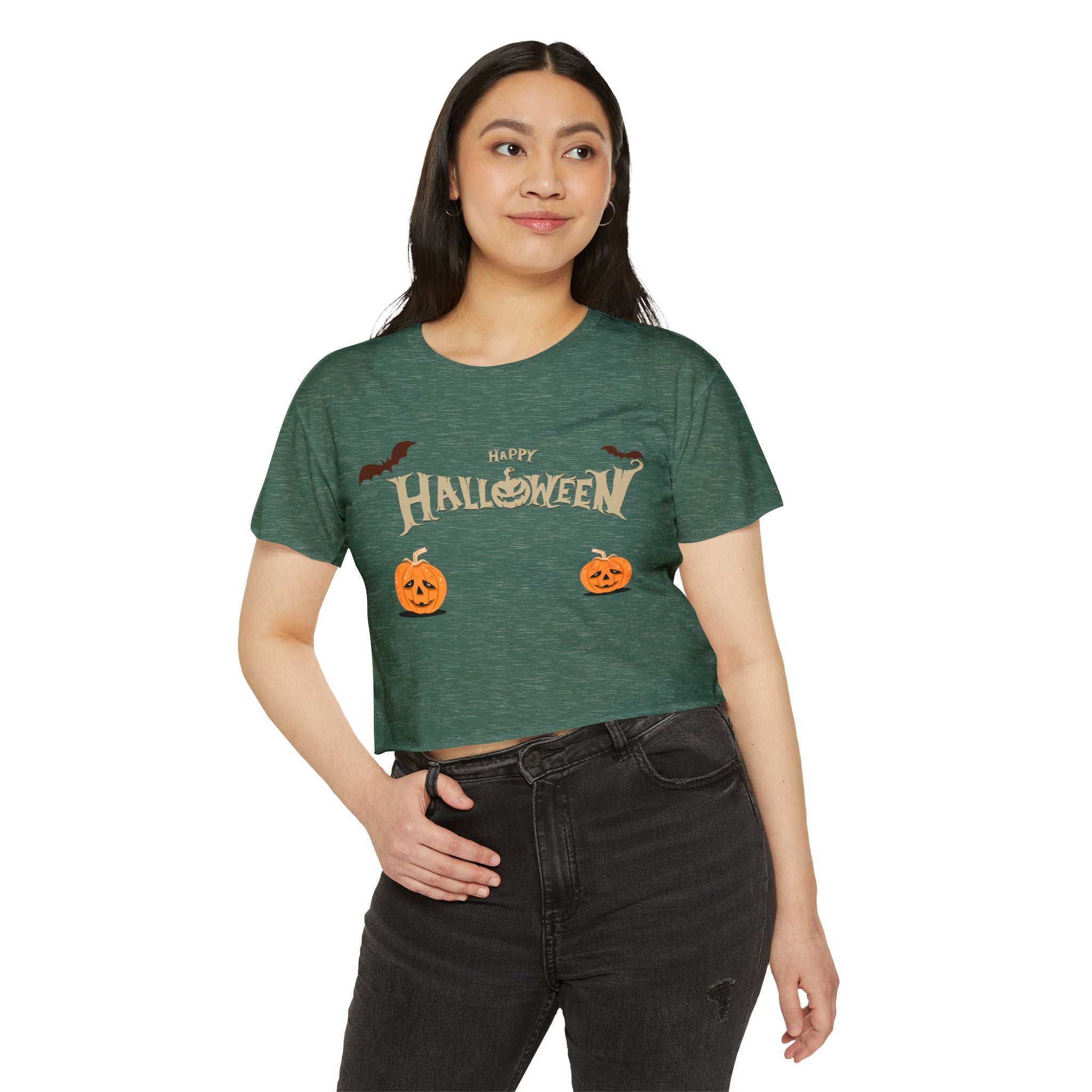 Halloween with Pumpkins | Women's Festival Crop Top