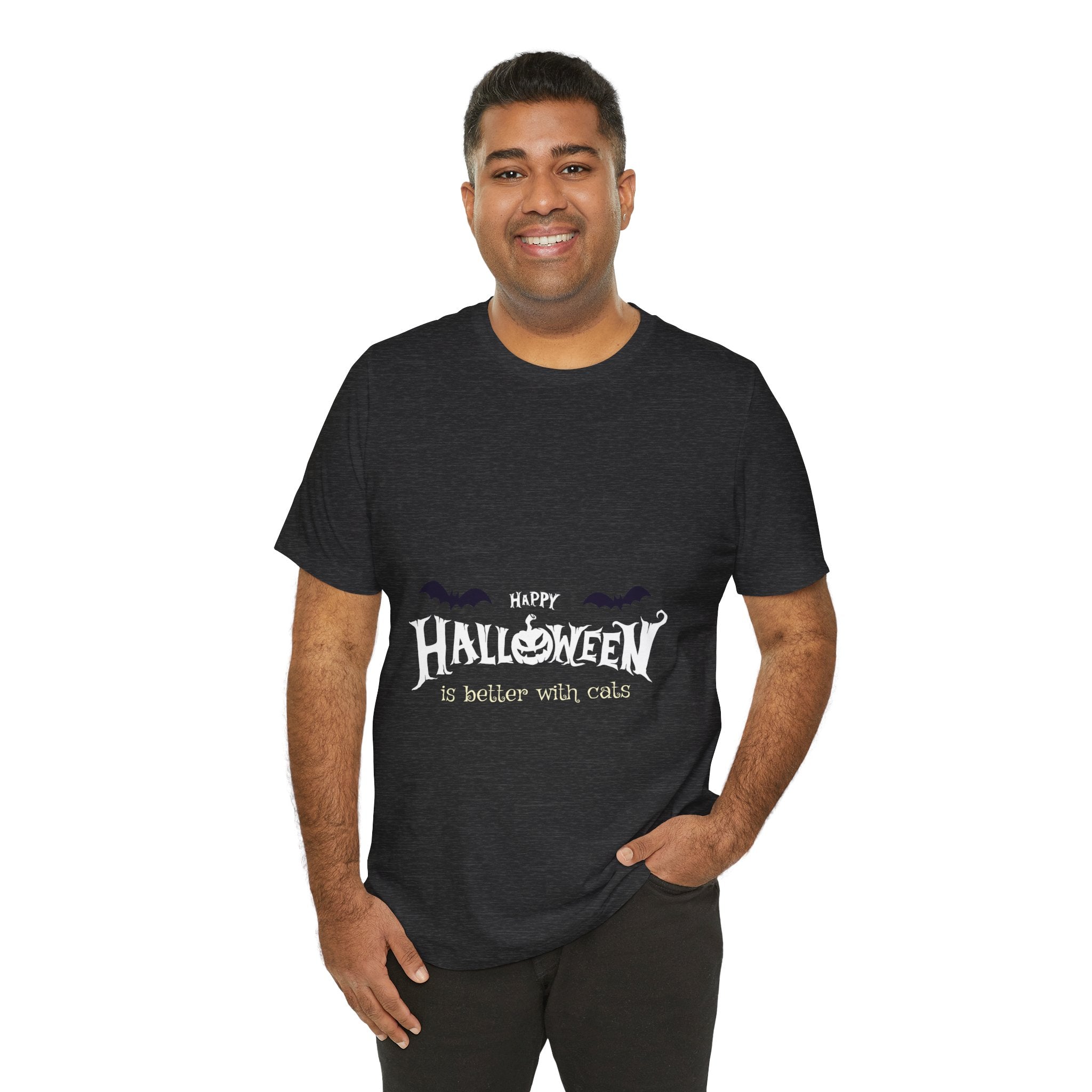 Halloween with Witch's Cats | Unisex Jersey Short Sleeve Tee