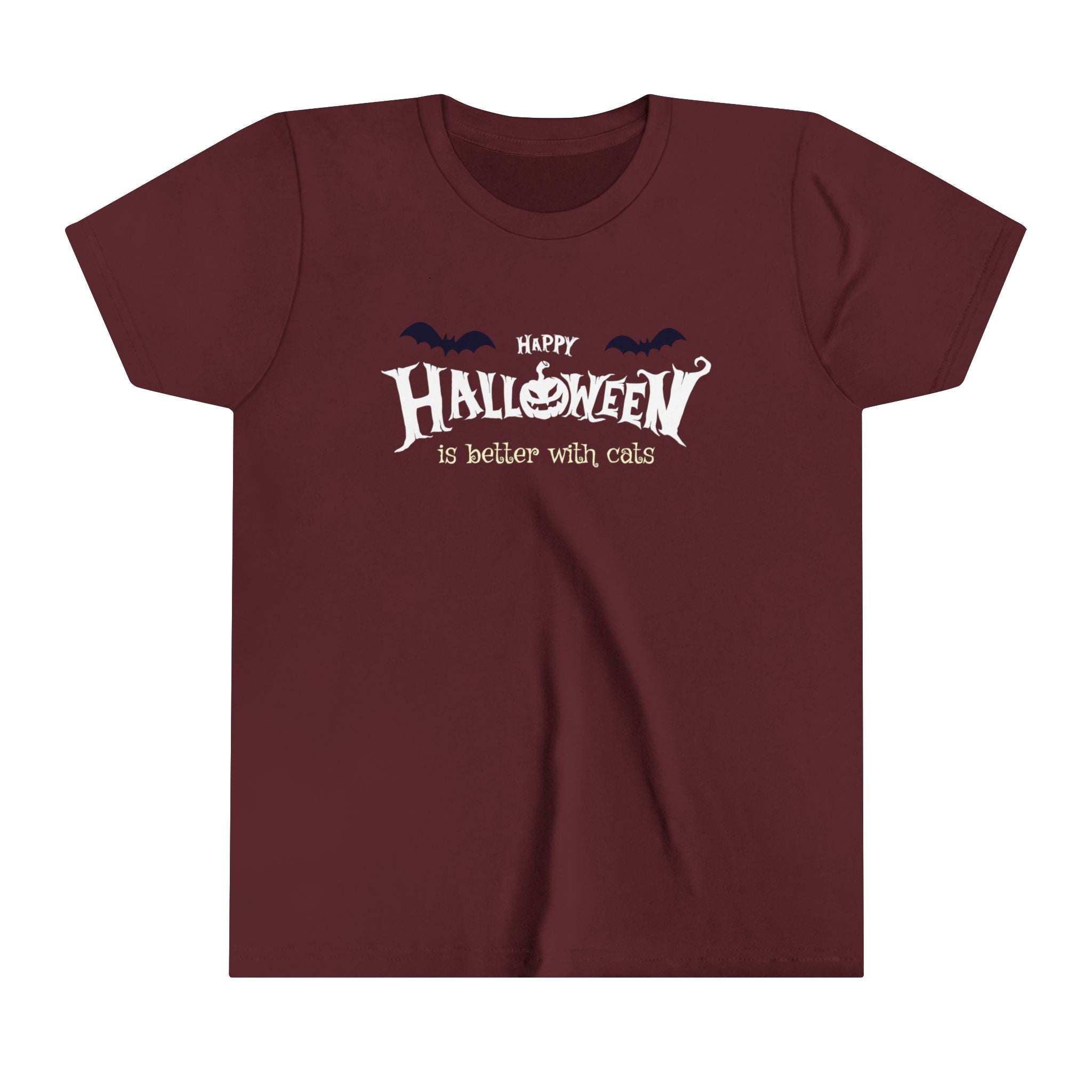 Halloween with Witch's Cats | Youth Short Sleeve Tee