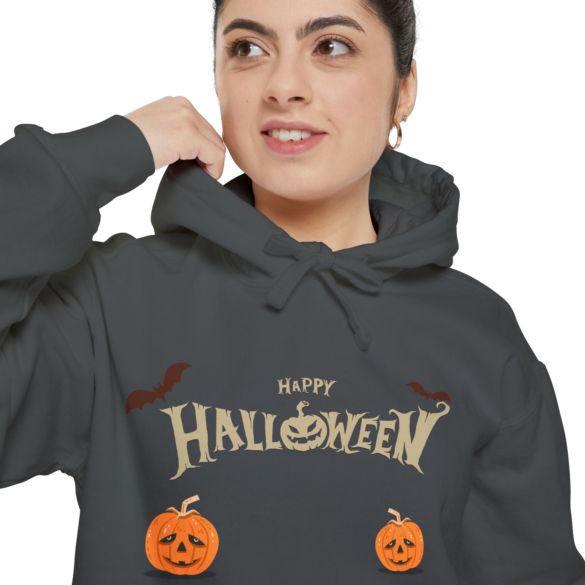 Halloween with Pumpkins | Unisex Garment-Dyed Hoodie
