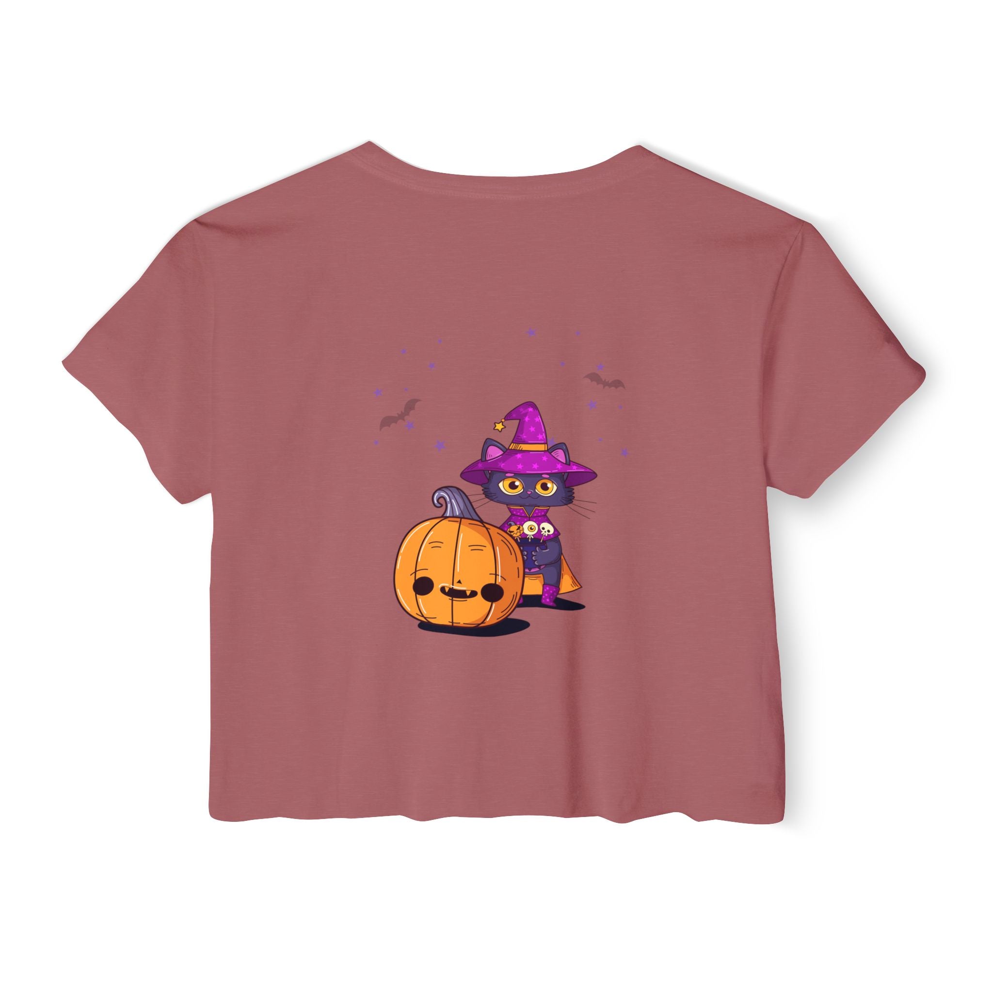Halloween with Witch's Cats | Women's Festival Crop Top