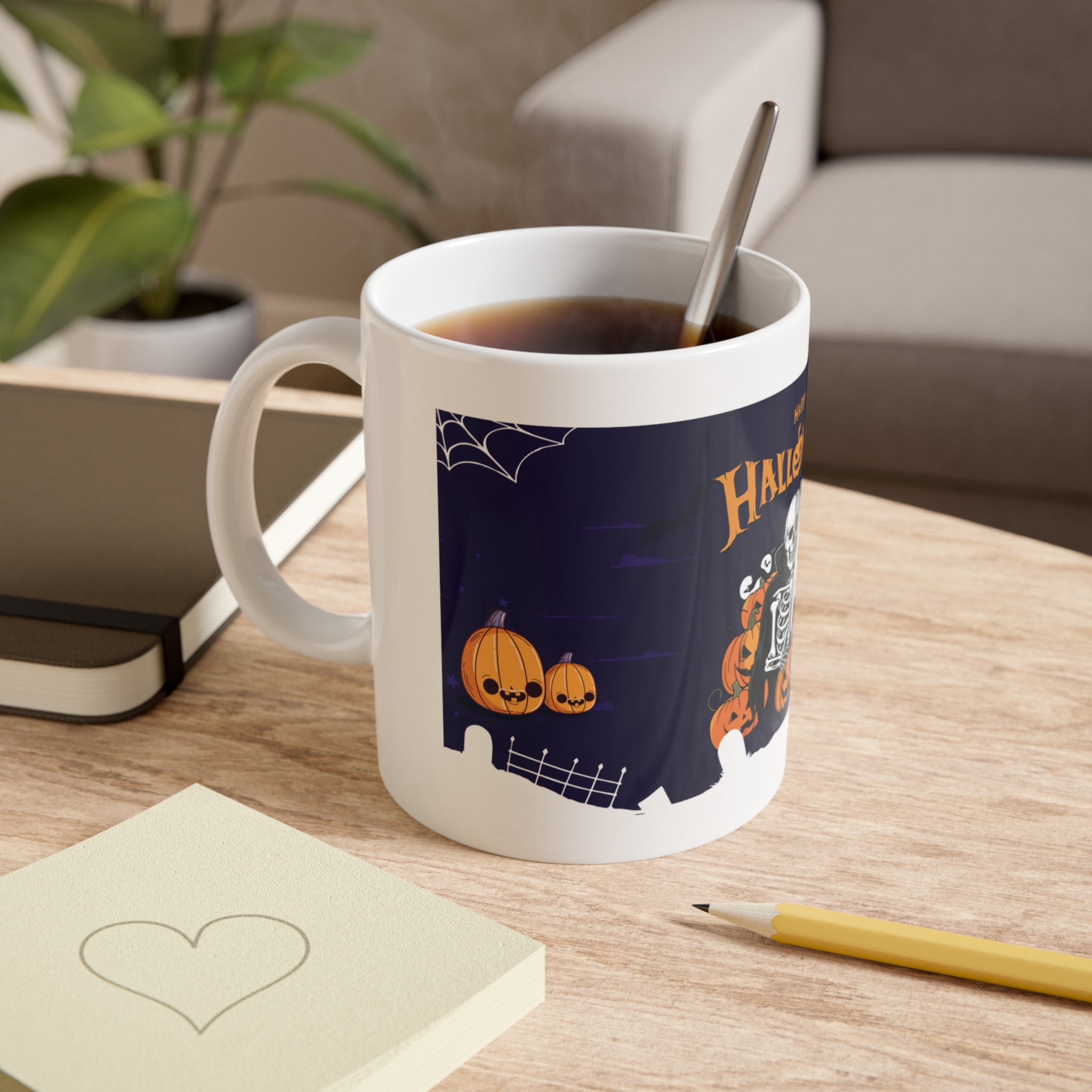 Halloween is Better with Skeleton | White Ceramic Mug