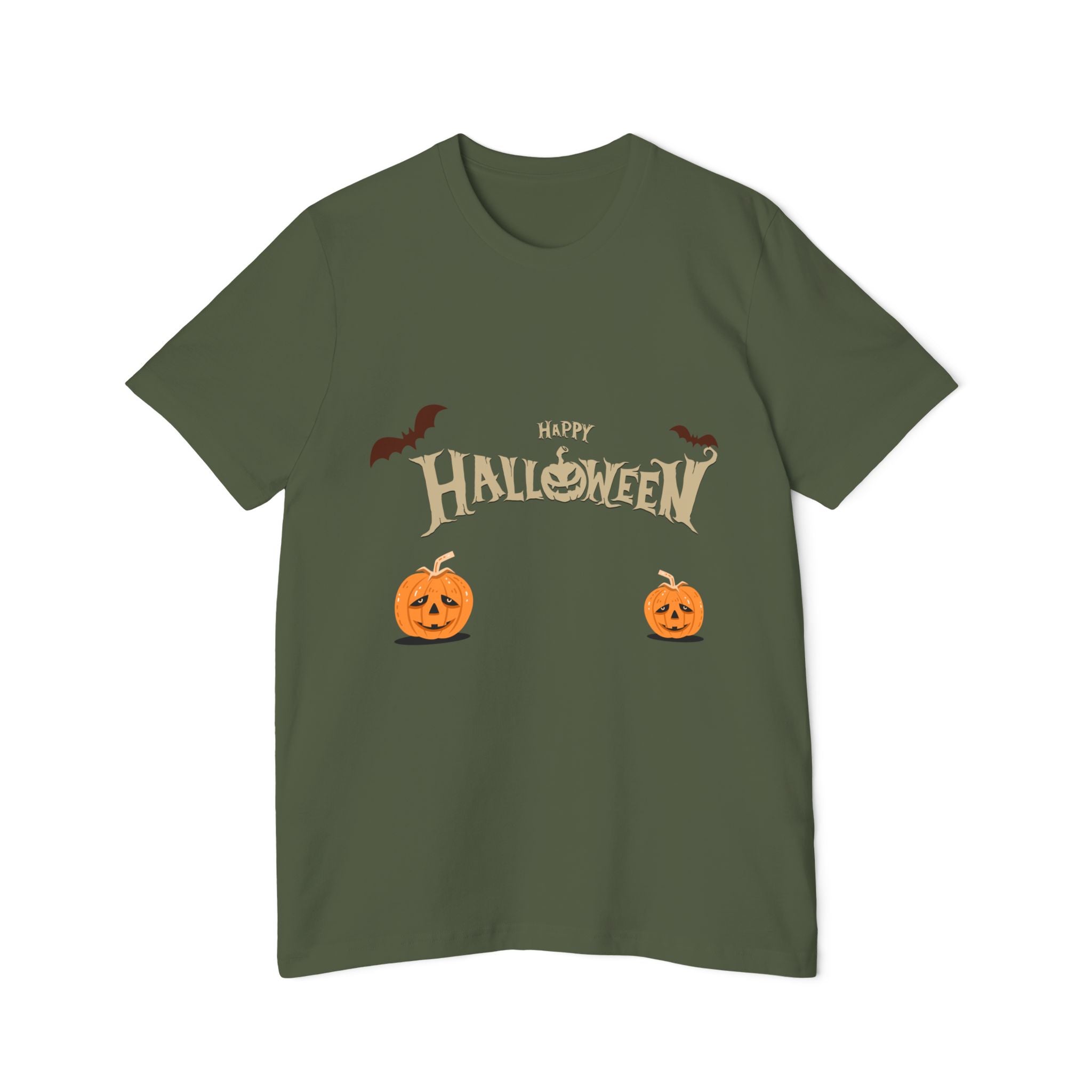 Halloween with Pumpkins | USA-Made Unisex Short-Sleeve Jersey T-Shirt