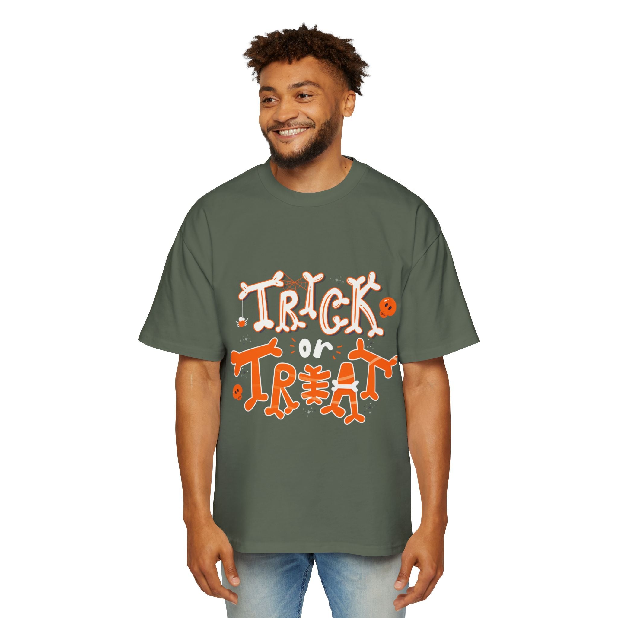 Halloween Trick or Treat | Men's Heavy Oversized Tee