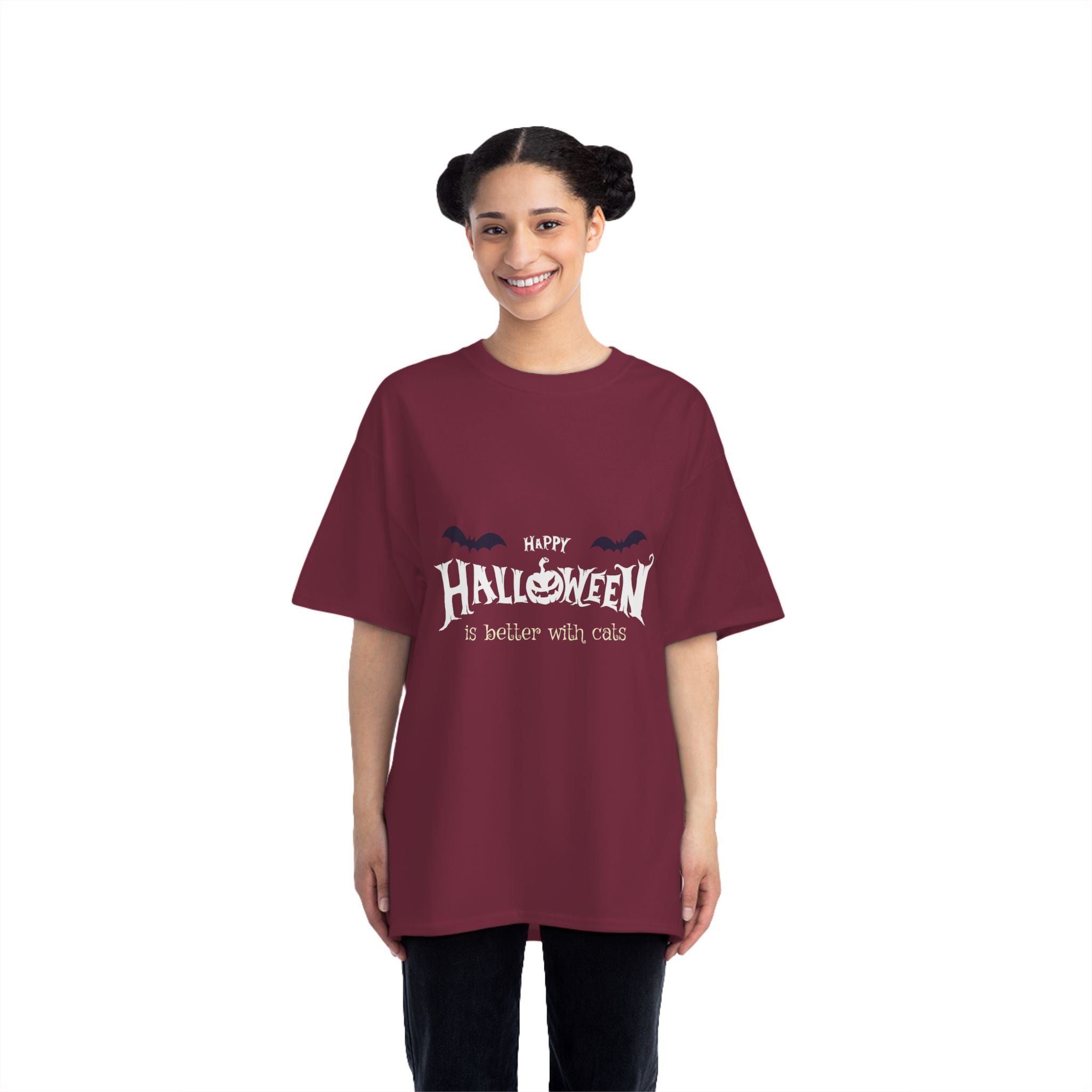Halloween with Witch's Cats | Beefy-T®  Short-Sleeve T-Shirt