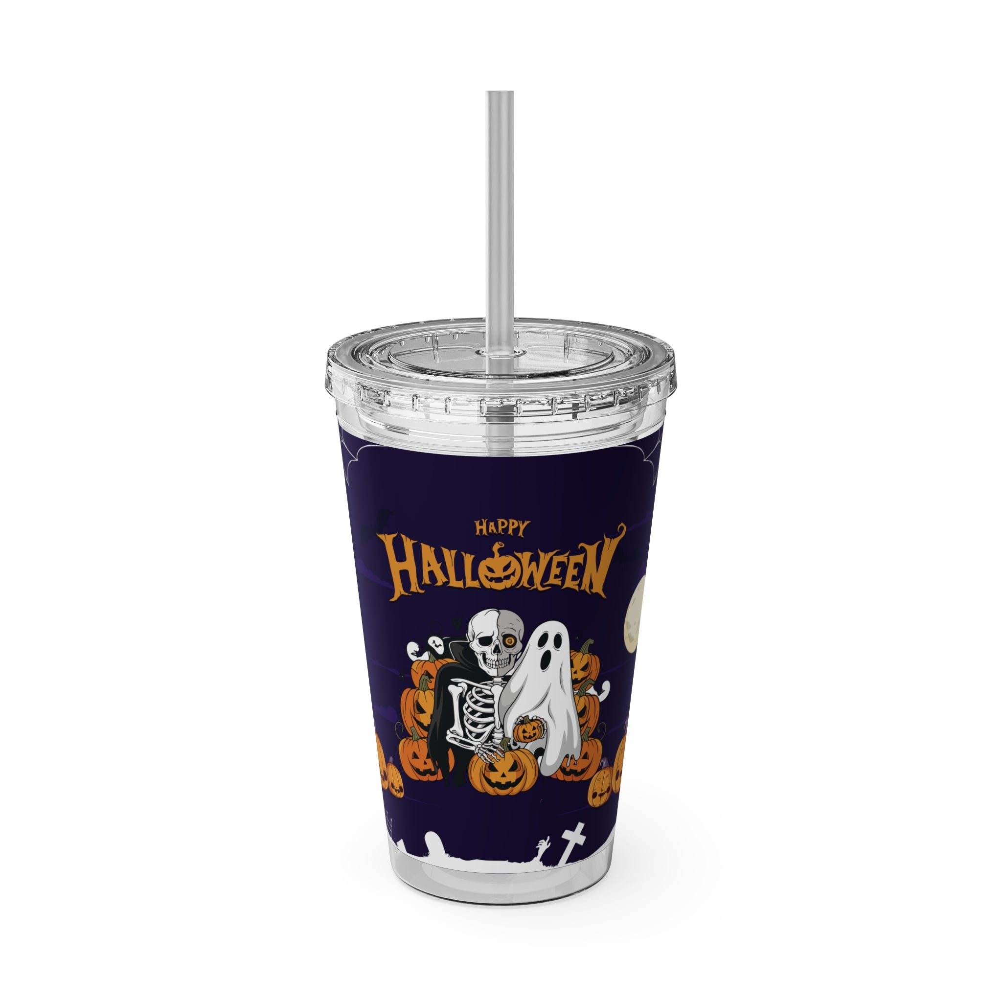 Halloween is Better with Skeleton | Sunsplash Tumbler with Straw
