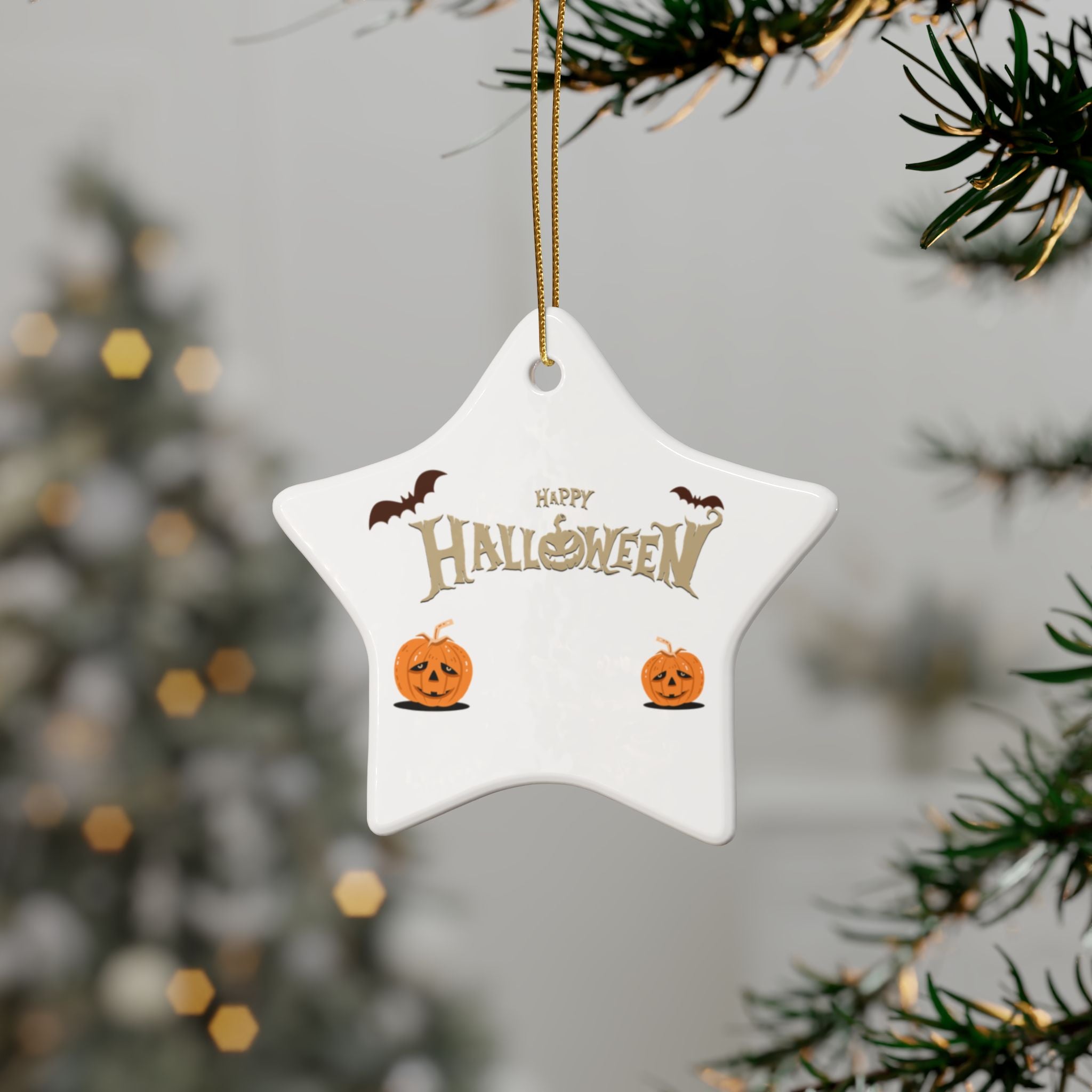 Happy Halloween with Pumpkin | Ceramic Ornaments