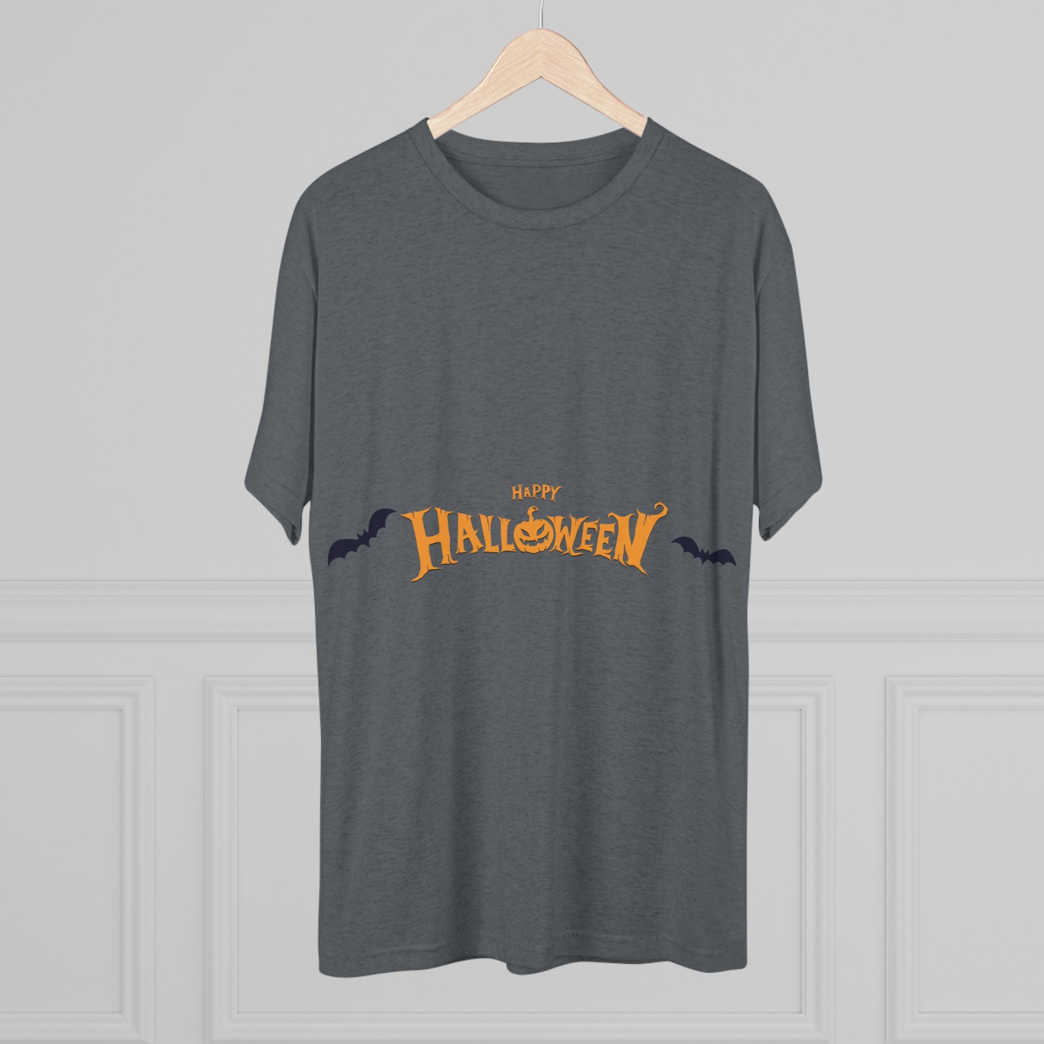 Halloween with Bats | Unisex Tri-Blend Crew Tee
